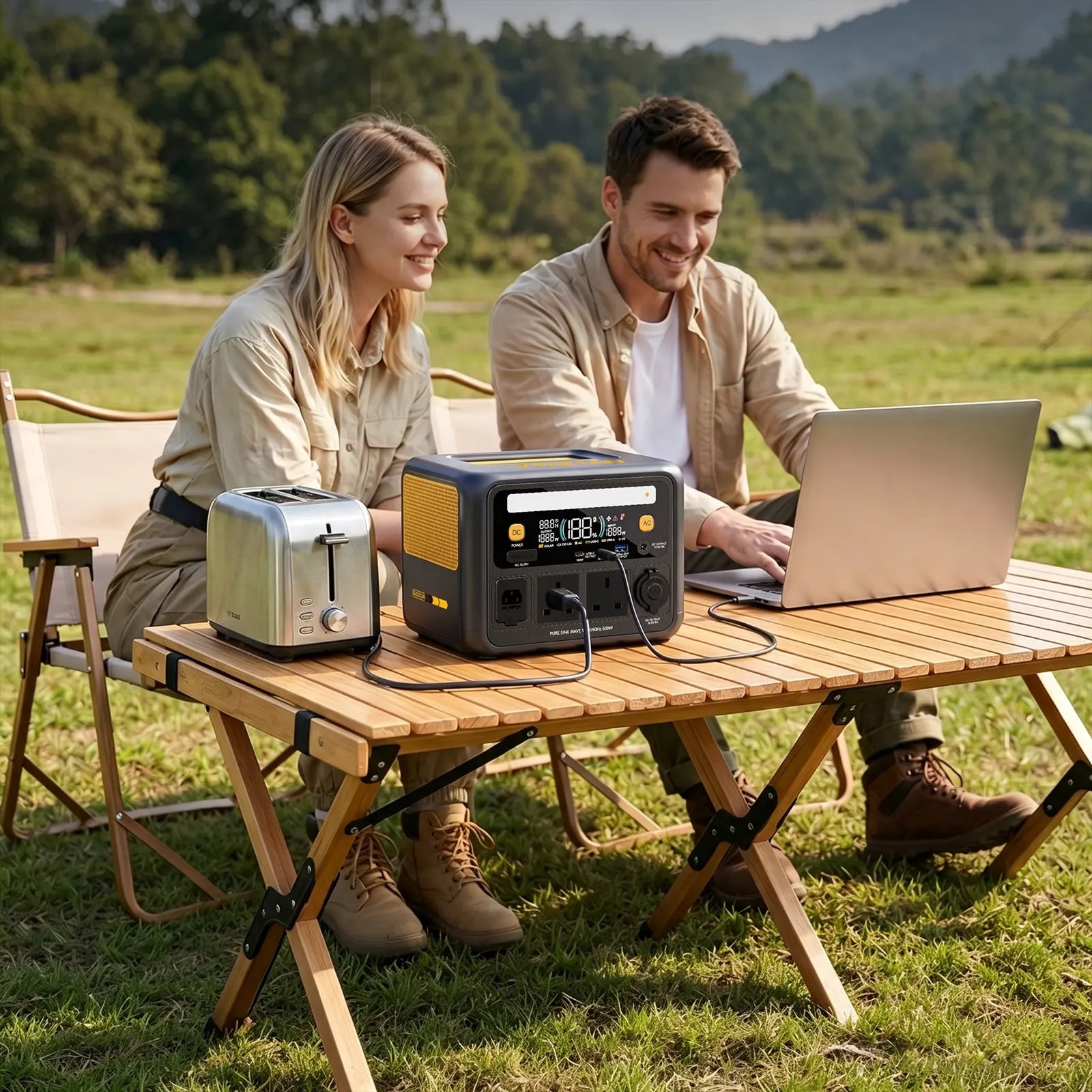 VTOMAN Jump 600W/268.8Wh V-BEYOND® Portable Power Station with 110W Solar Generator