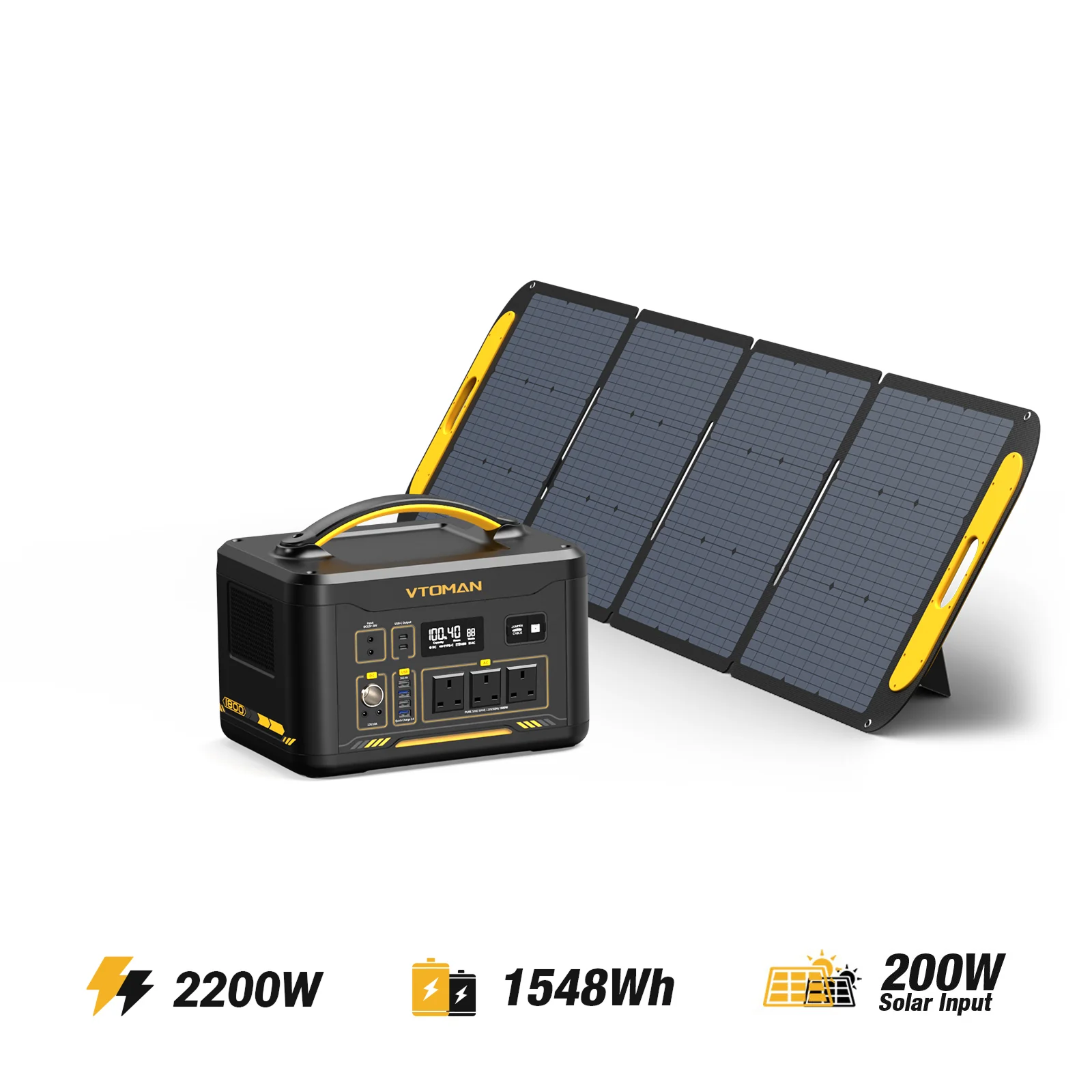 Jump 2200W/1548Wh 200W Solar Generator