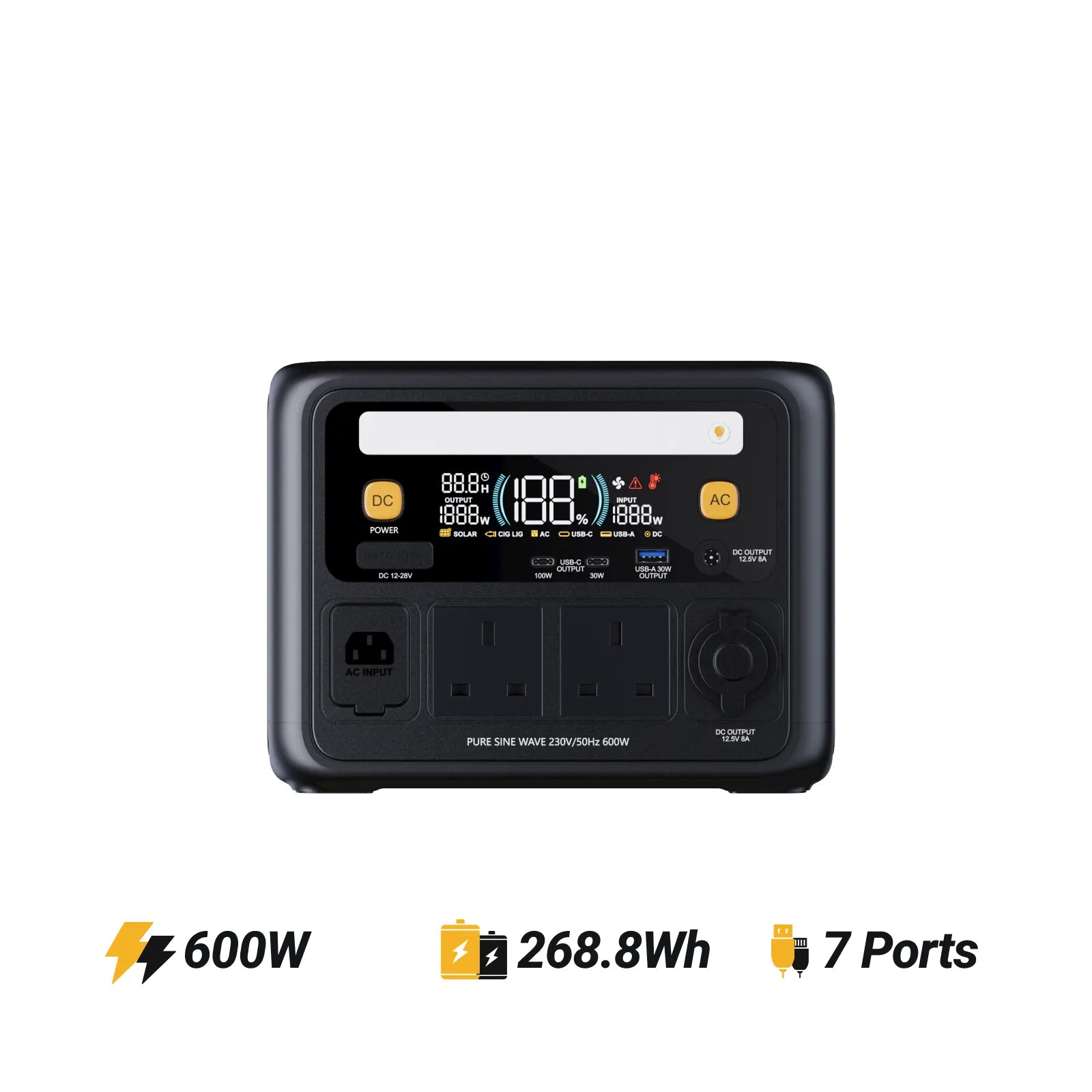 VTOMAN Jump 600W/268.8Wh V-BEYOND® Portable Power Station with 110W Solar Generator