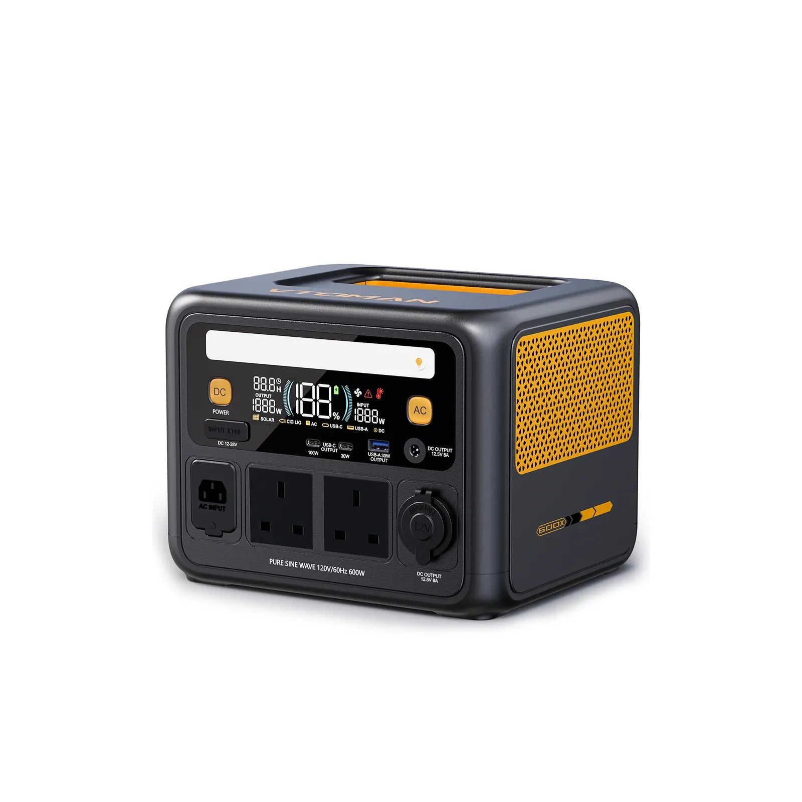 VTOMAN Jump 600W/268.8Wh V-BEYOND® Portable Power Station with 110W Solar Generator