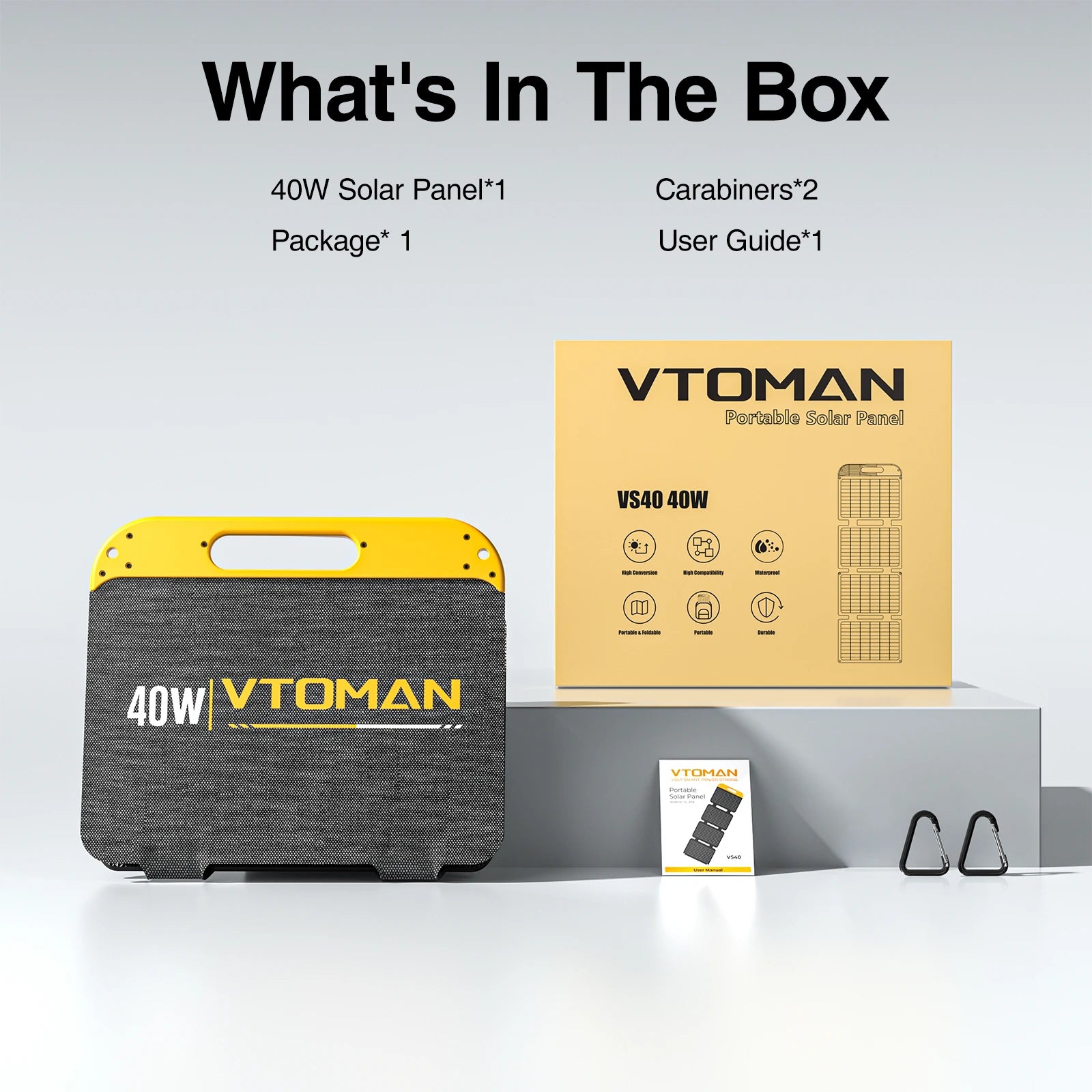 VTOMAN 40W Portable Solar Panel