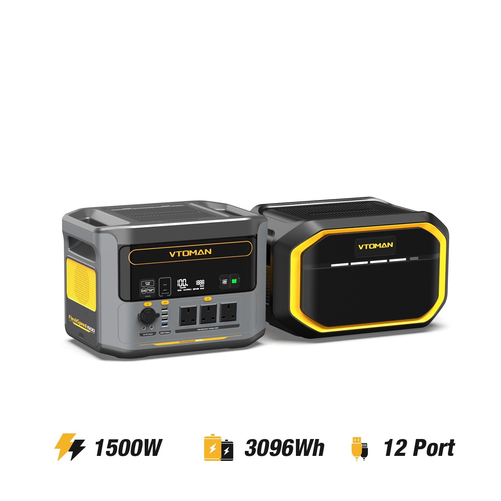 Bundle FlashSpeed 1500+1548Wh Extra Battery+220W Pro Solar Panel
