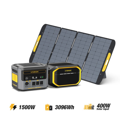 VTOMAN FlashSpeed 1500/3096Wh V-BEYOND™ with 400W Solar Panel