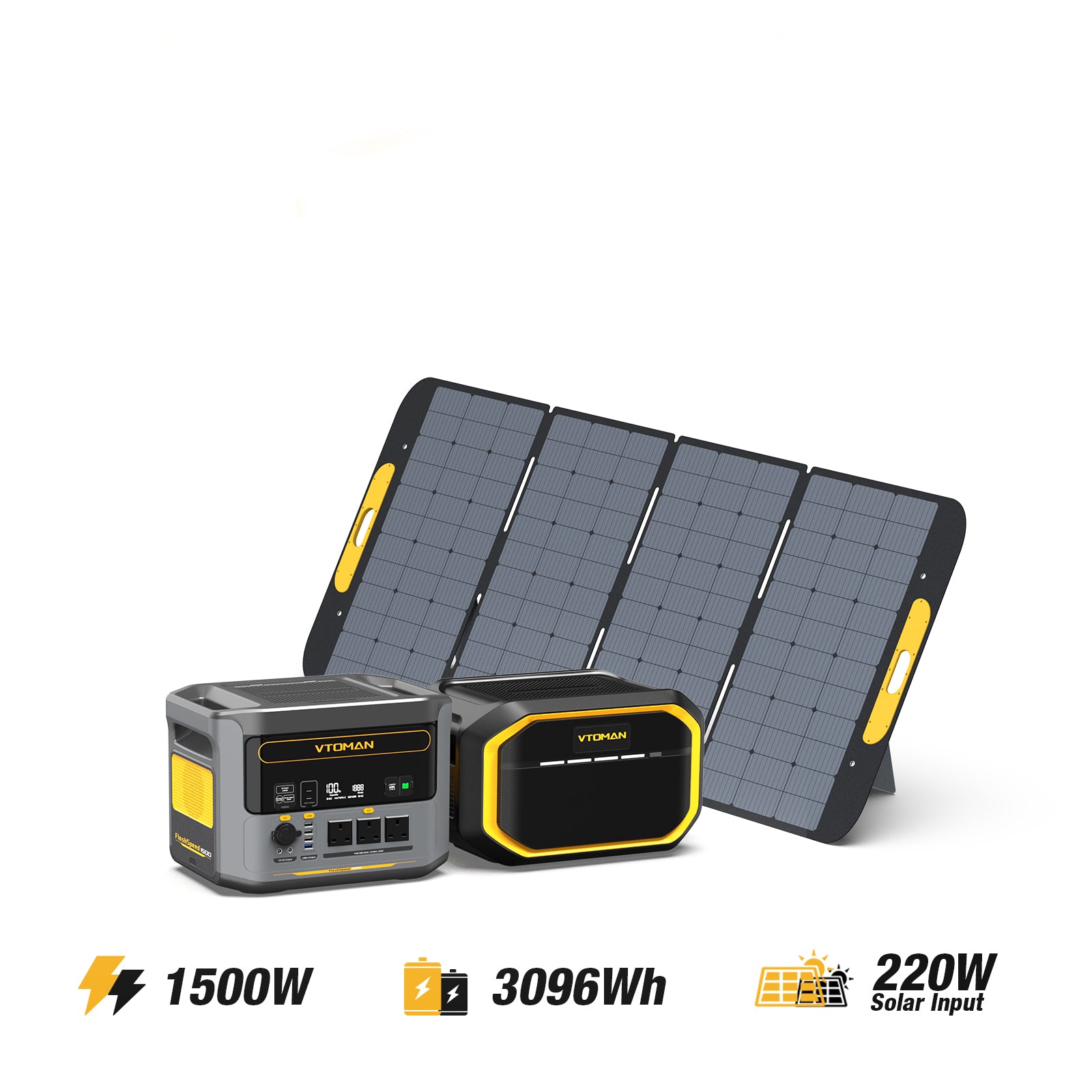 Bundle FlashSpeed 1500+1548Wh Extra Battery+220W Pro Solar Panel