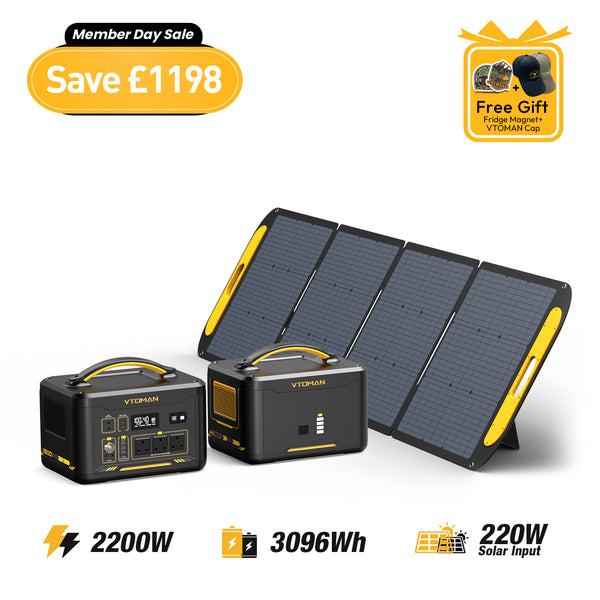 Balíček JUMP 2200+přídavná baterie+2*solární panely