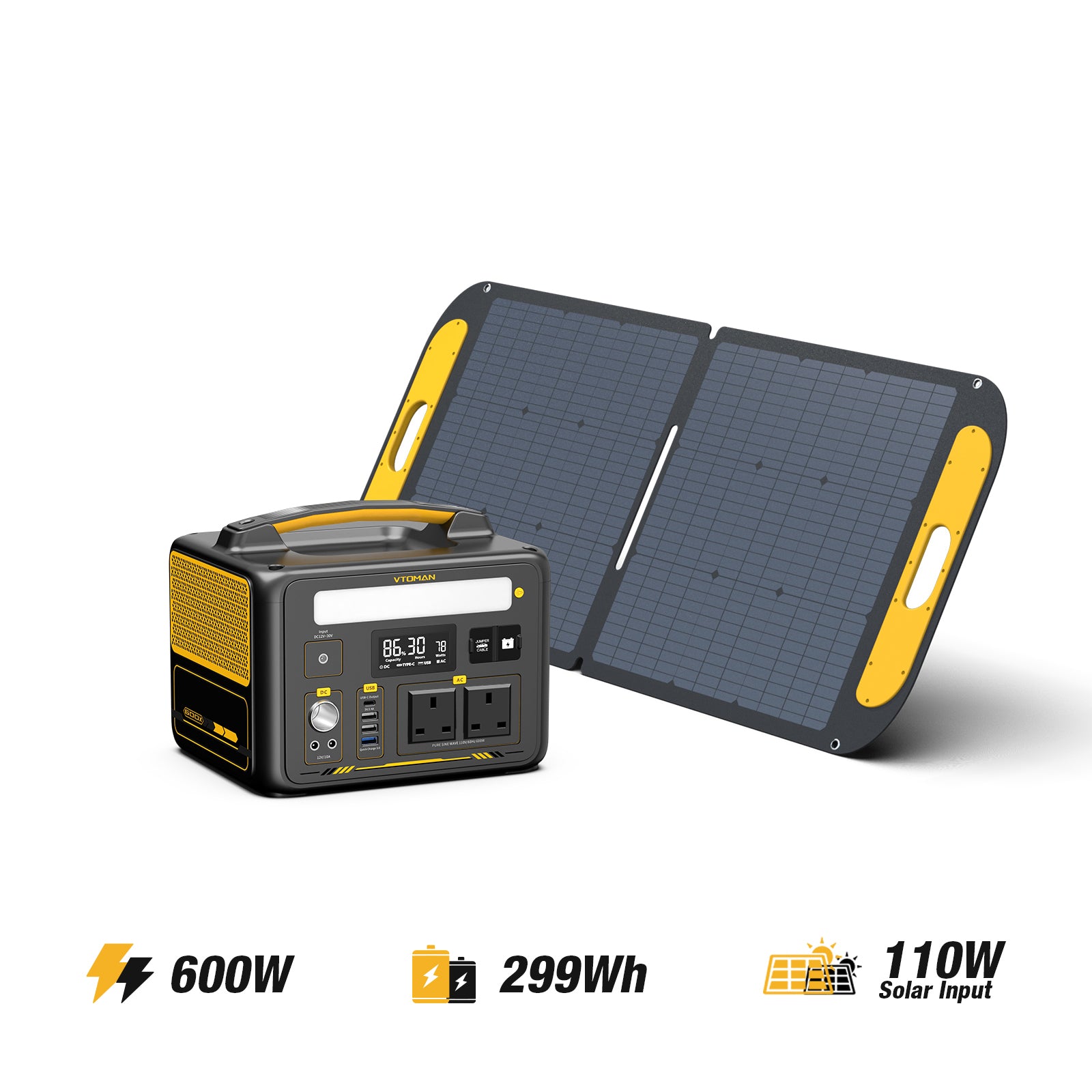 Jump 600W 299Wh 110W Solar Generator