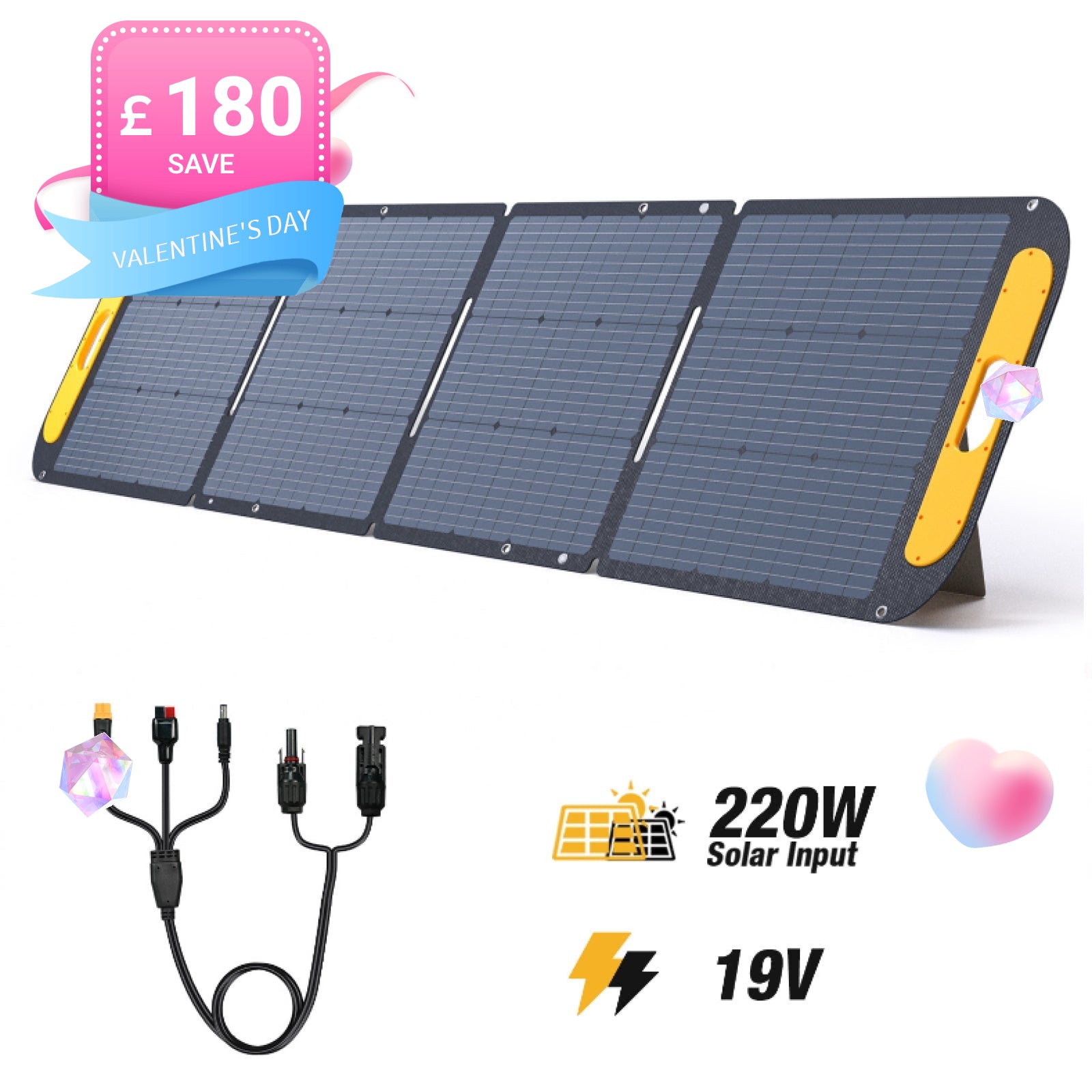 VTOMAN 220W Portable Solar Panel