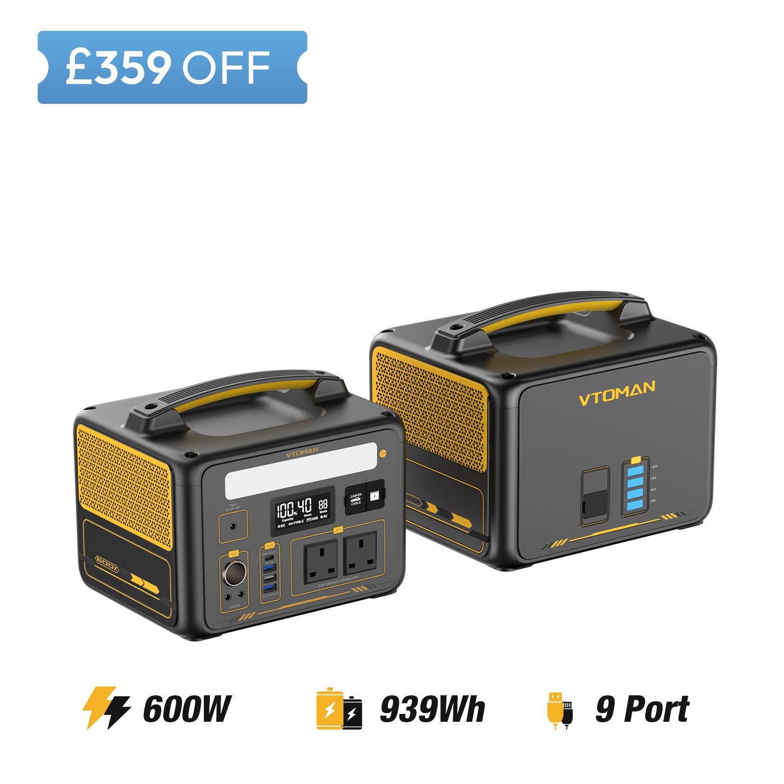 Jump 600X and a 640Wh extra battery save £359 in summer sale