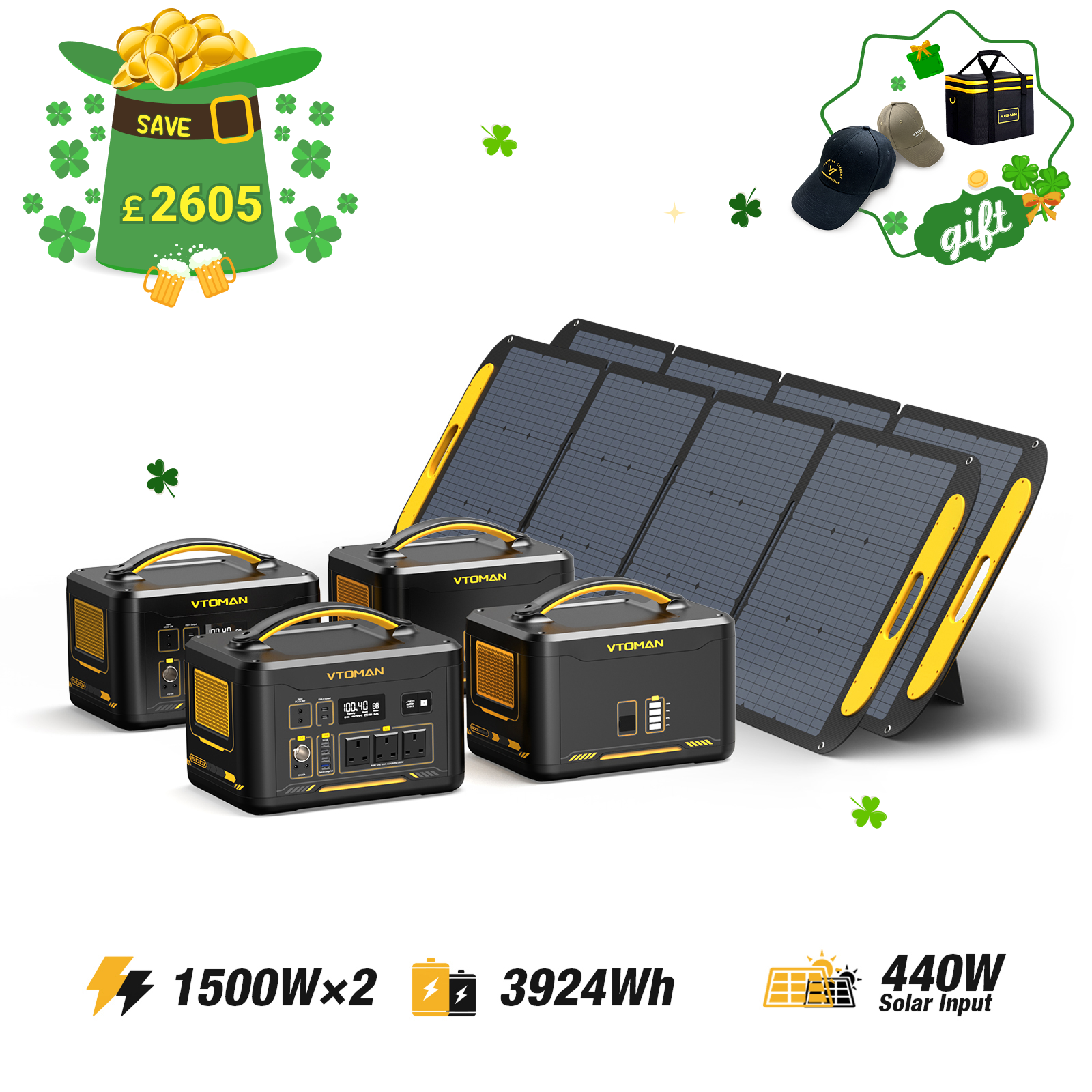 Jump 1500W/4752Wh 440W Solar Generator