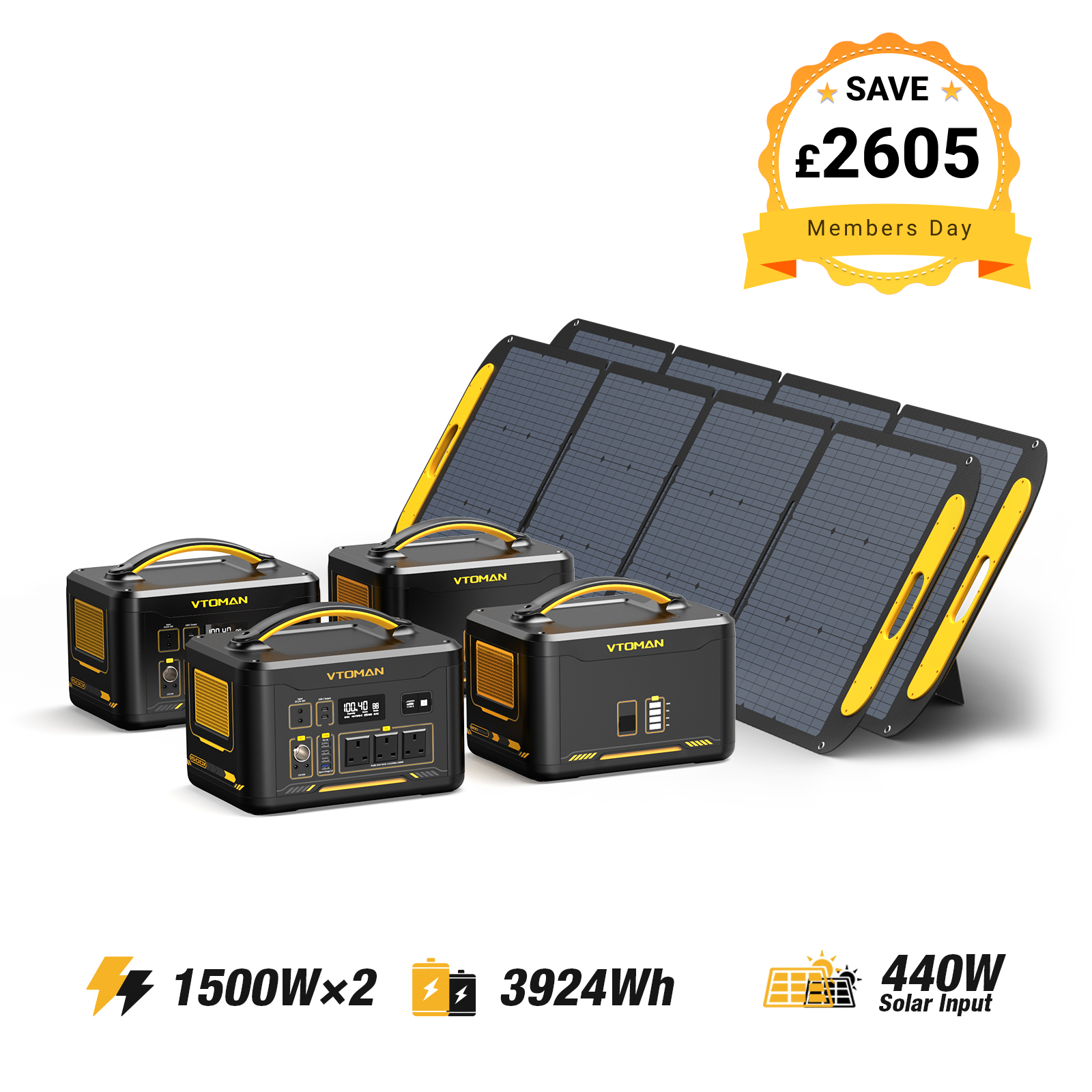 Jump 1500W/4752Wh 440W Solar Generator