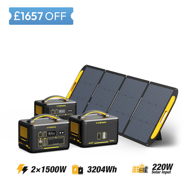 Jump 1500X-2 and 1548wh extra battery and 220W solar panel save £1657 in summer sale