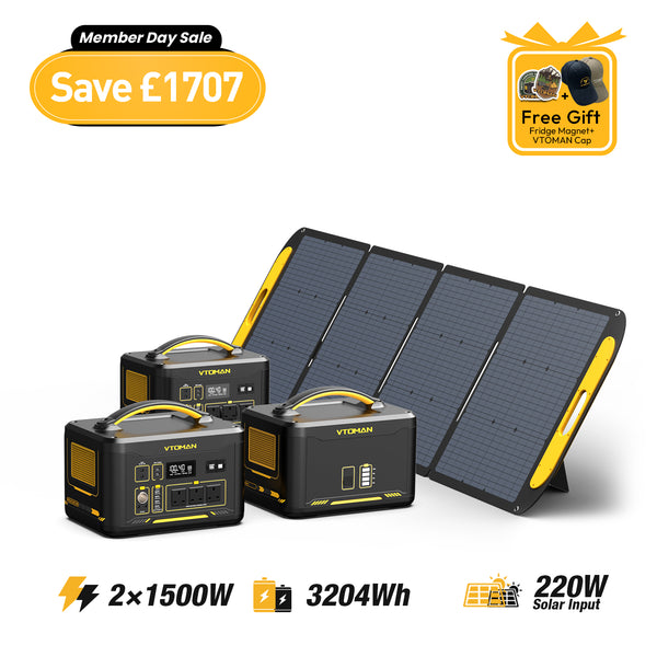 Balíček 2*JUMP1500X+přídavná baterie+2*solární panel
