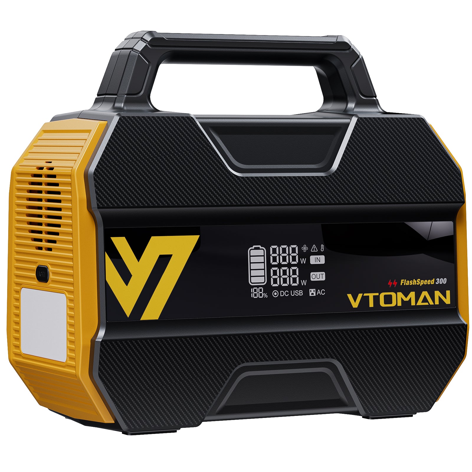 VTOMAN FlashSpeed 300 full charge takes only 2.5 hours