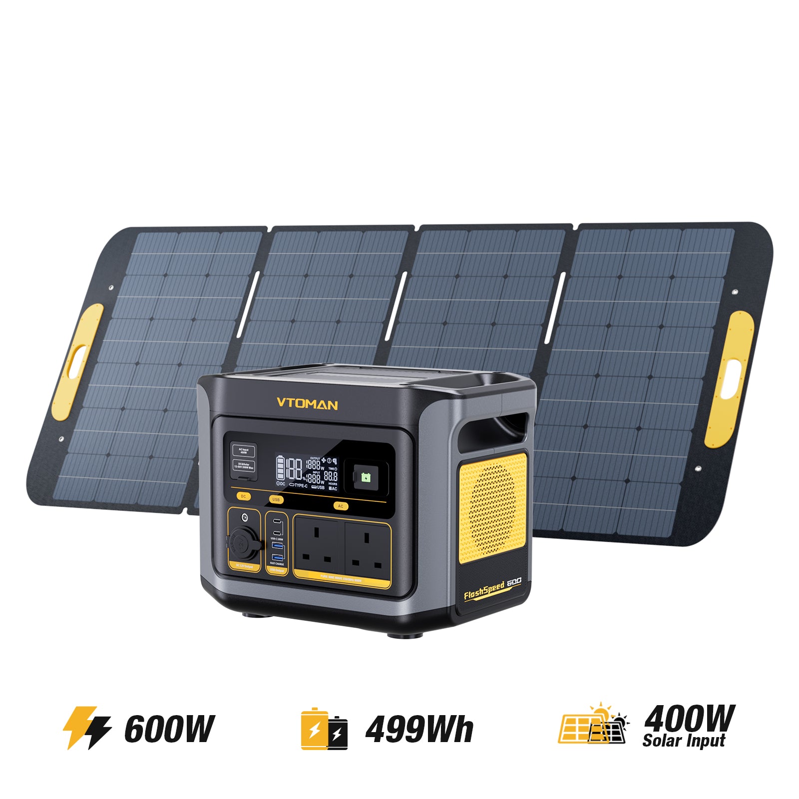 VTOMAN FlashSpeed 600 Portable Power Station