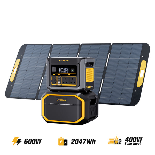 VTOMAN FlashSpeed 600+Extra Battery+400W Solar Panel