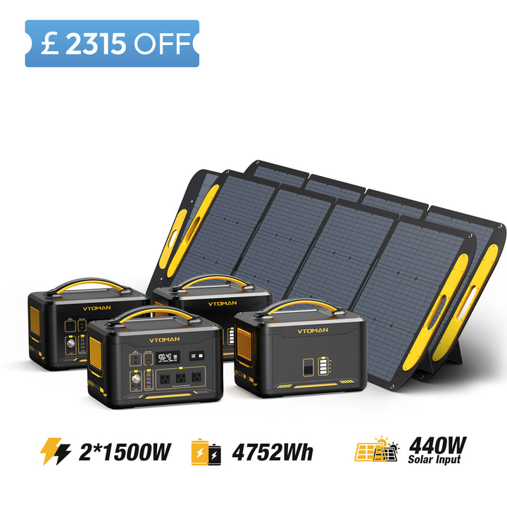 Jump 1500X-2 and 1548wh extra battery-2 and 220W solar panel-2 save £2315 in summer sale