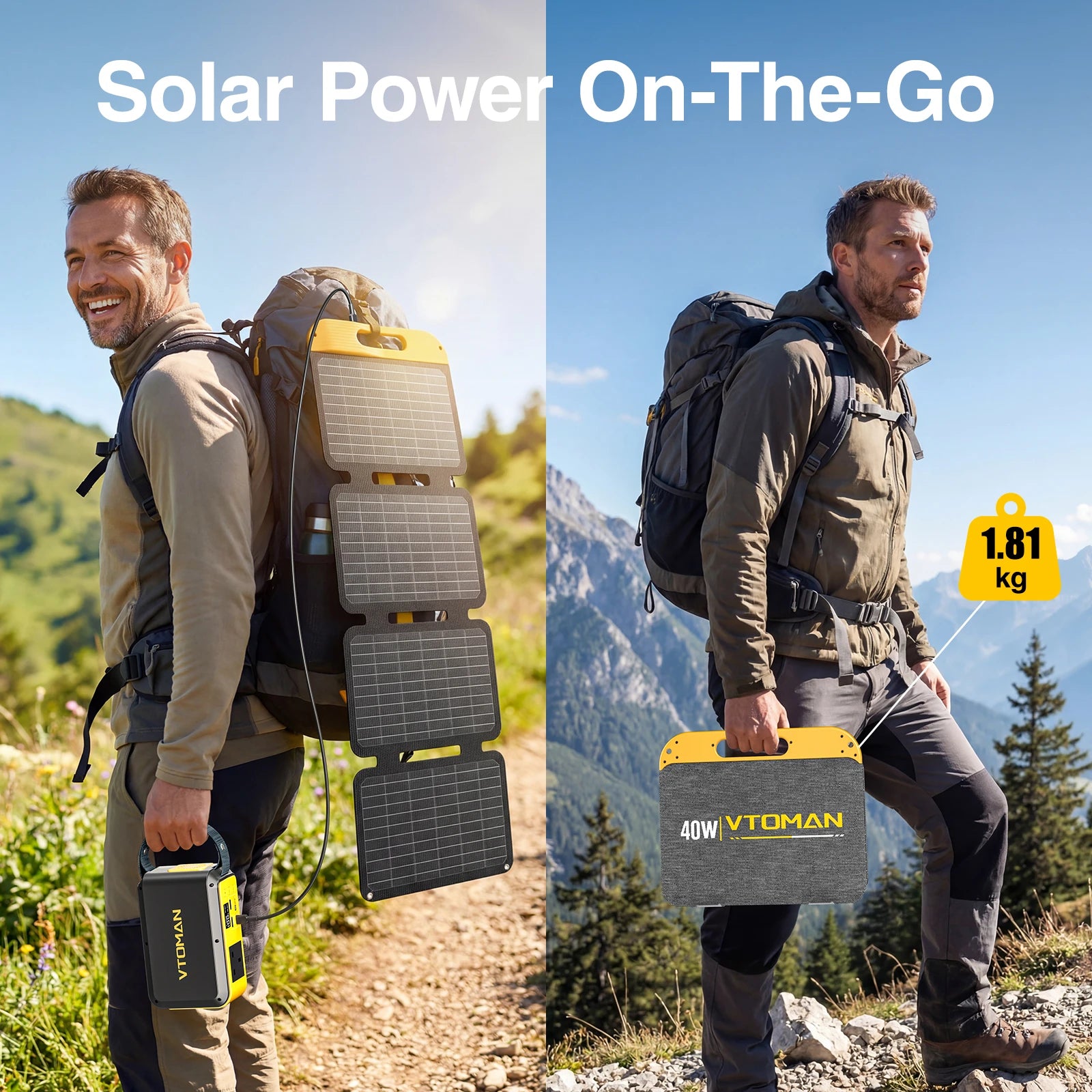VTOMAN 40W Portable Solar Panel