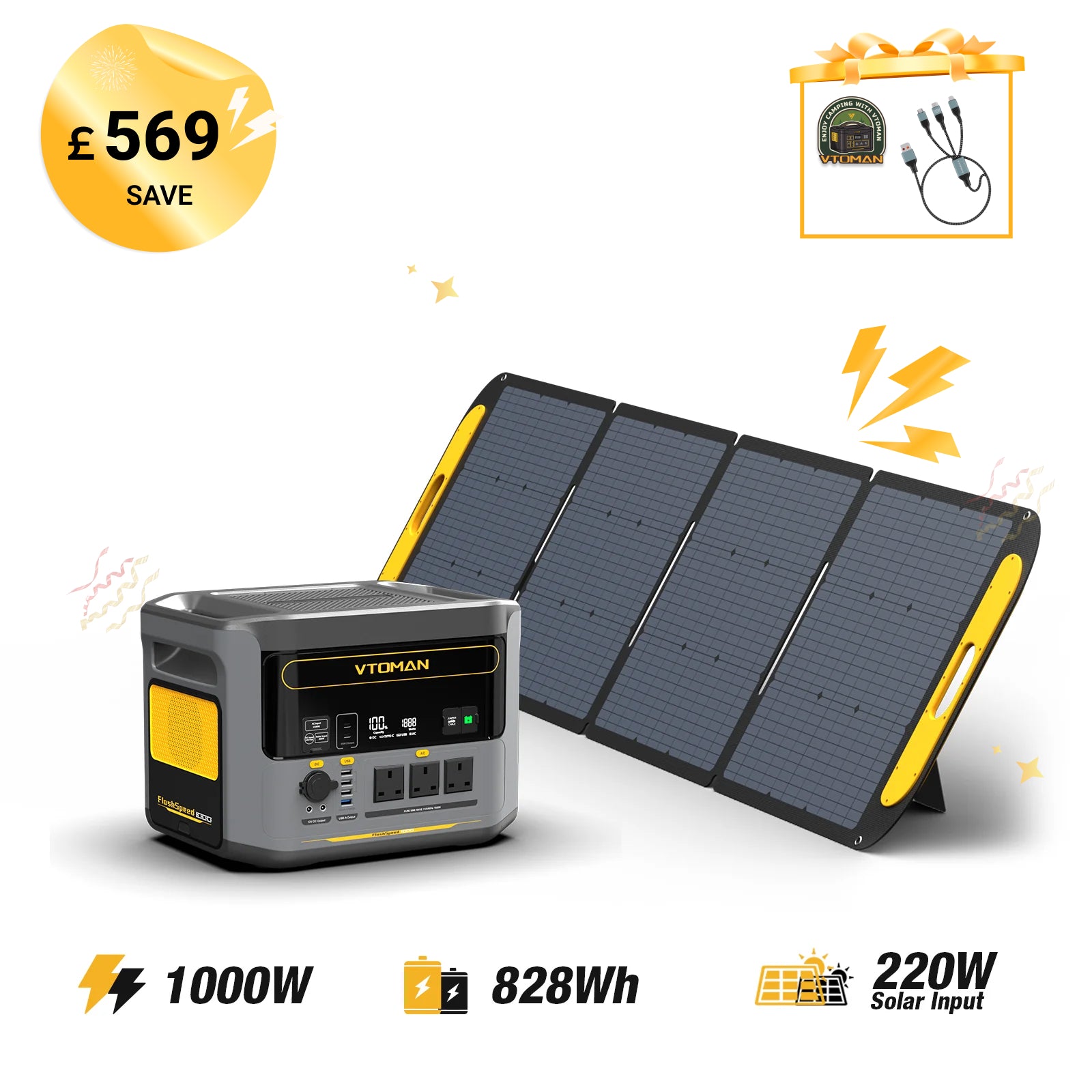 VTOMAN FlashSpeed 1000 Power Station 828Wh | 1000W