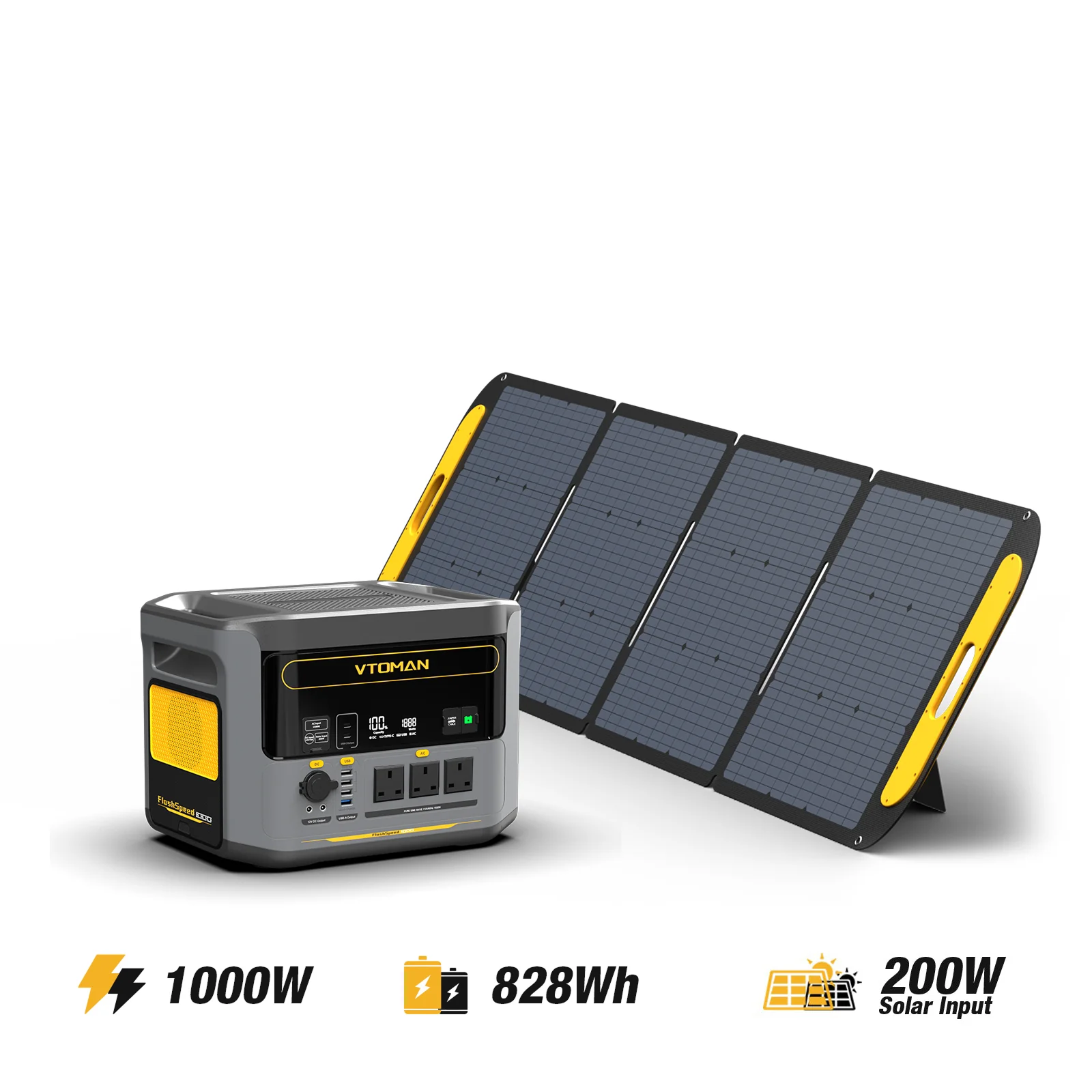 Bundle FlashSpeed 1000+VS200 Solar Panel