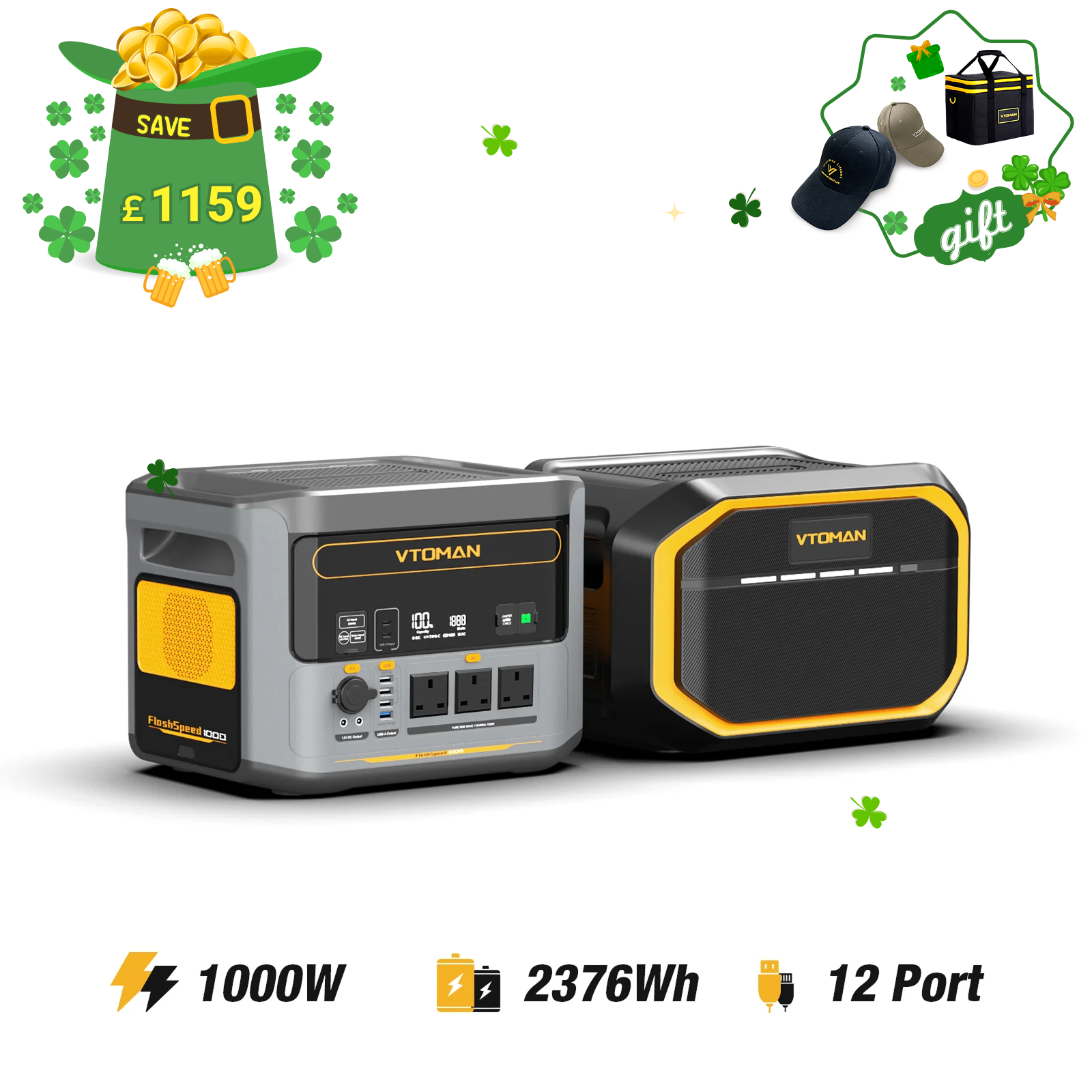 VTOMAN FlashSpeed 1000 Power Station 828Wh | 1000W