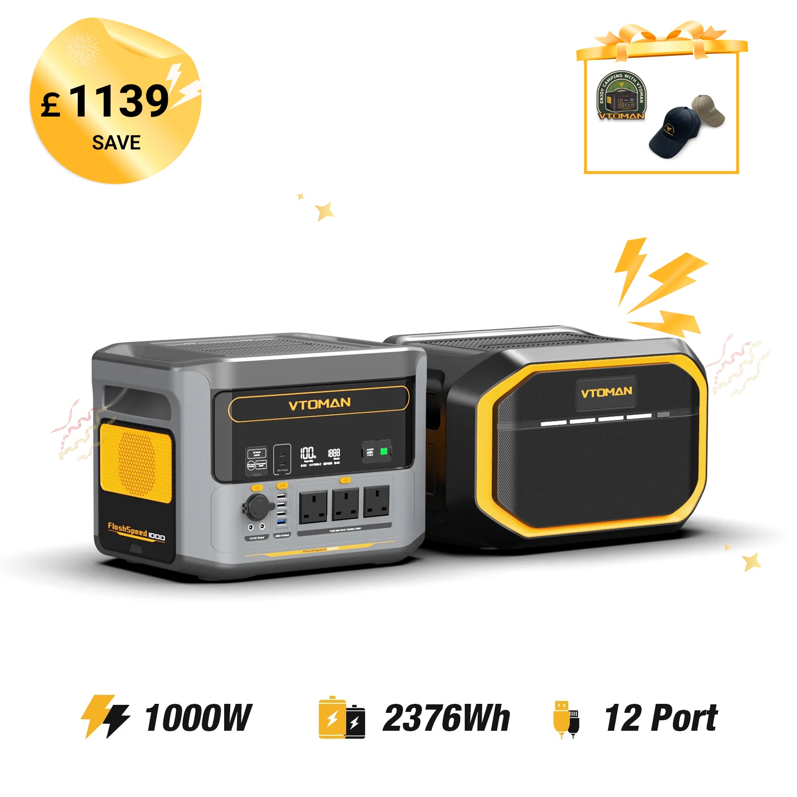 VTOMAN FlashSpeed 1000 Power Station 828Wh | 1000W