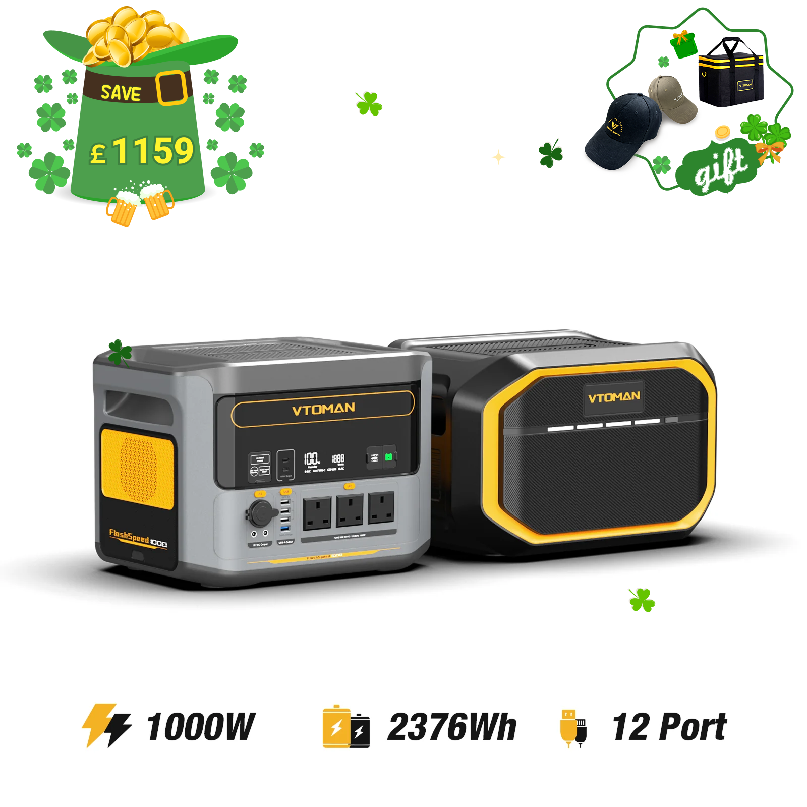 VTOMAN 1548Wh Extra Battery Compatible With FlashSpeed 1500