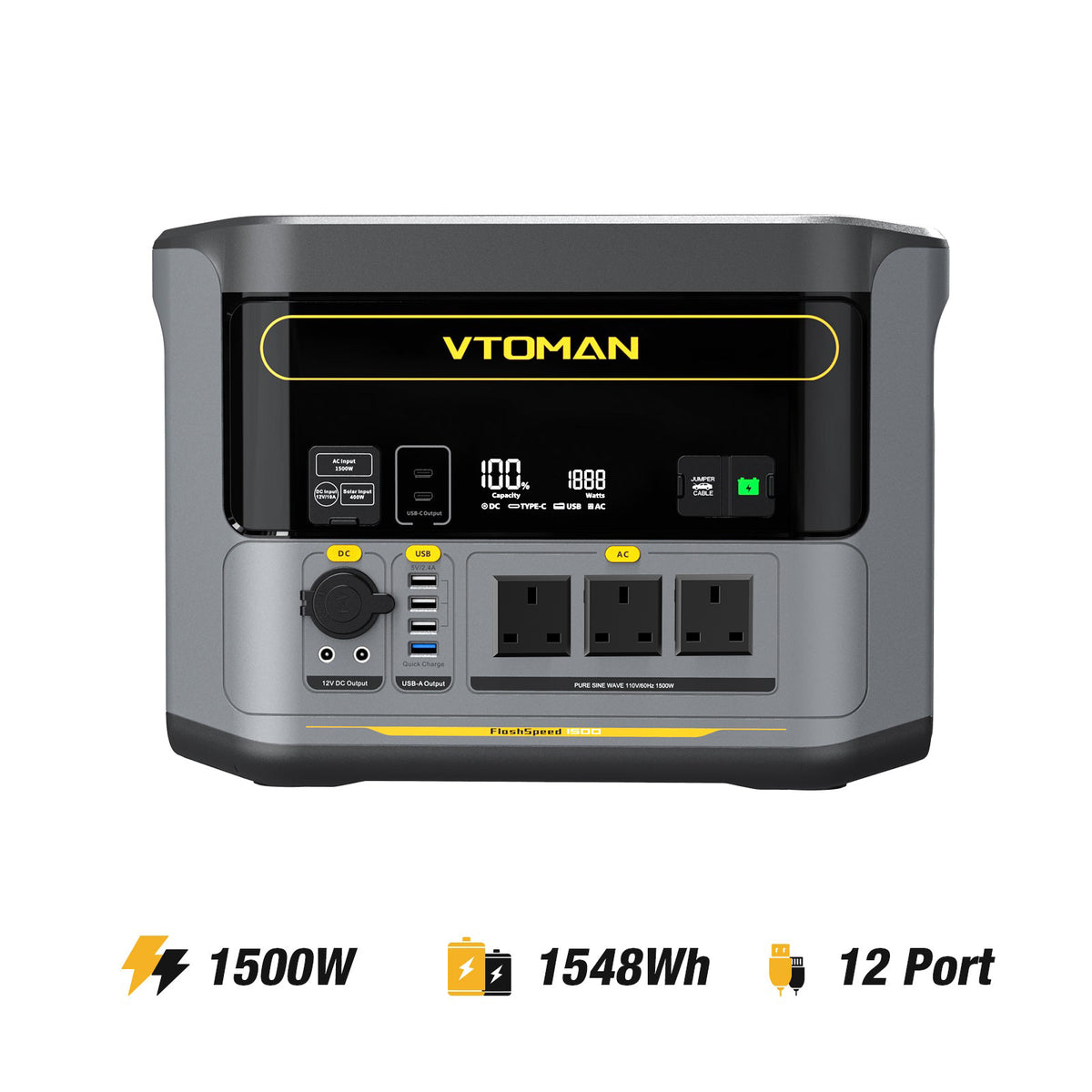 VTOMAN FlashSpeed 1500 Portable Power Station