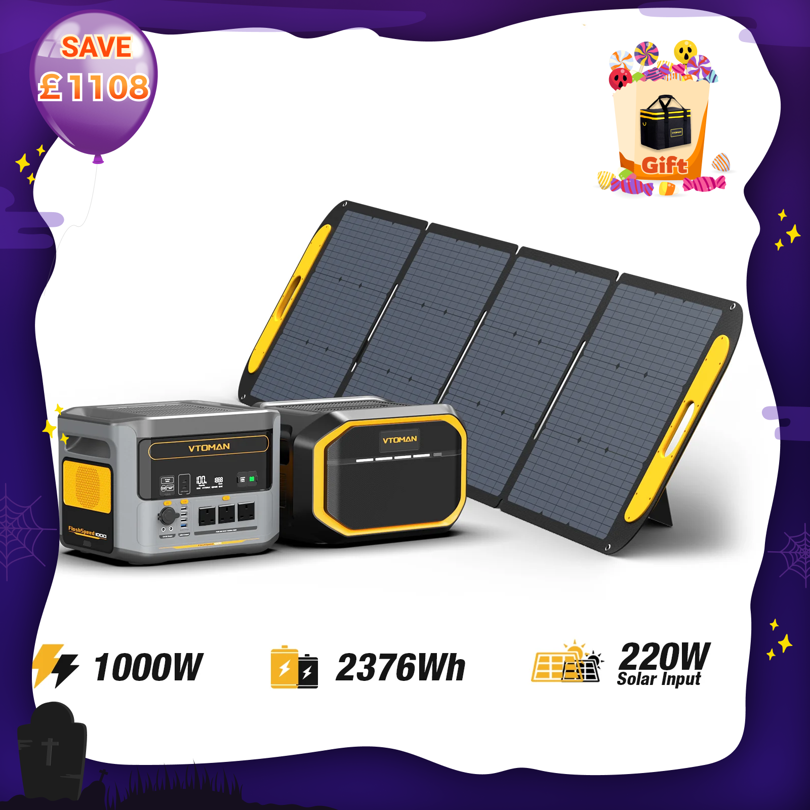 VTOMAN FlashSpeed 1000 Power Station 828Wh | 1000W