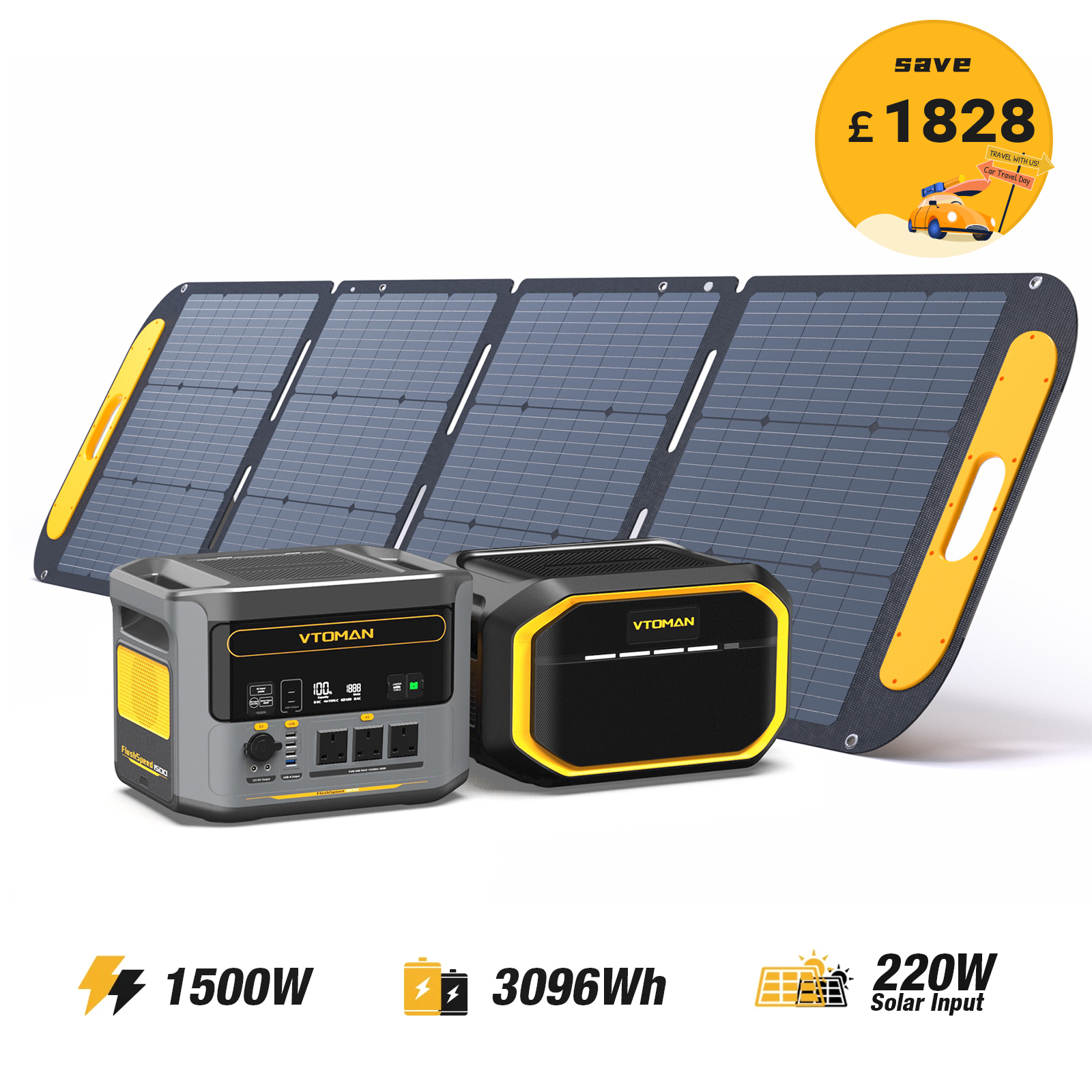 VTOMAN FlashSpeed 1500 Portable Power Station