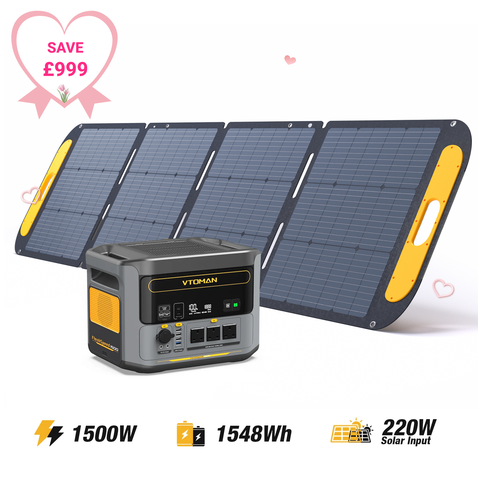 VTOMAN FlashSpeed 1500 Portable Power Station