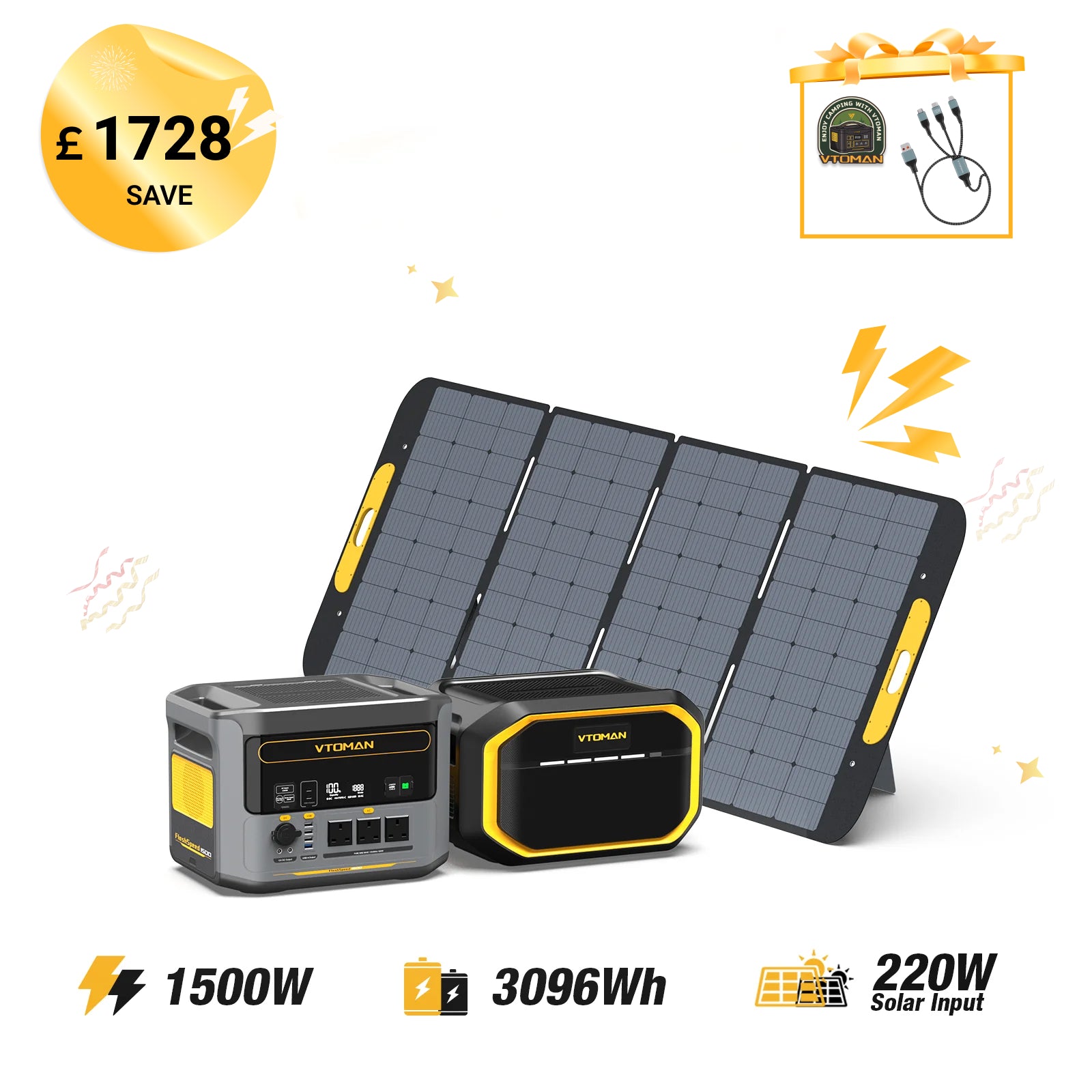 VTOMAN FlashSpeed 1500 Portable Power Station