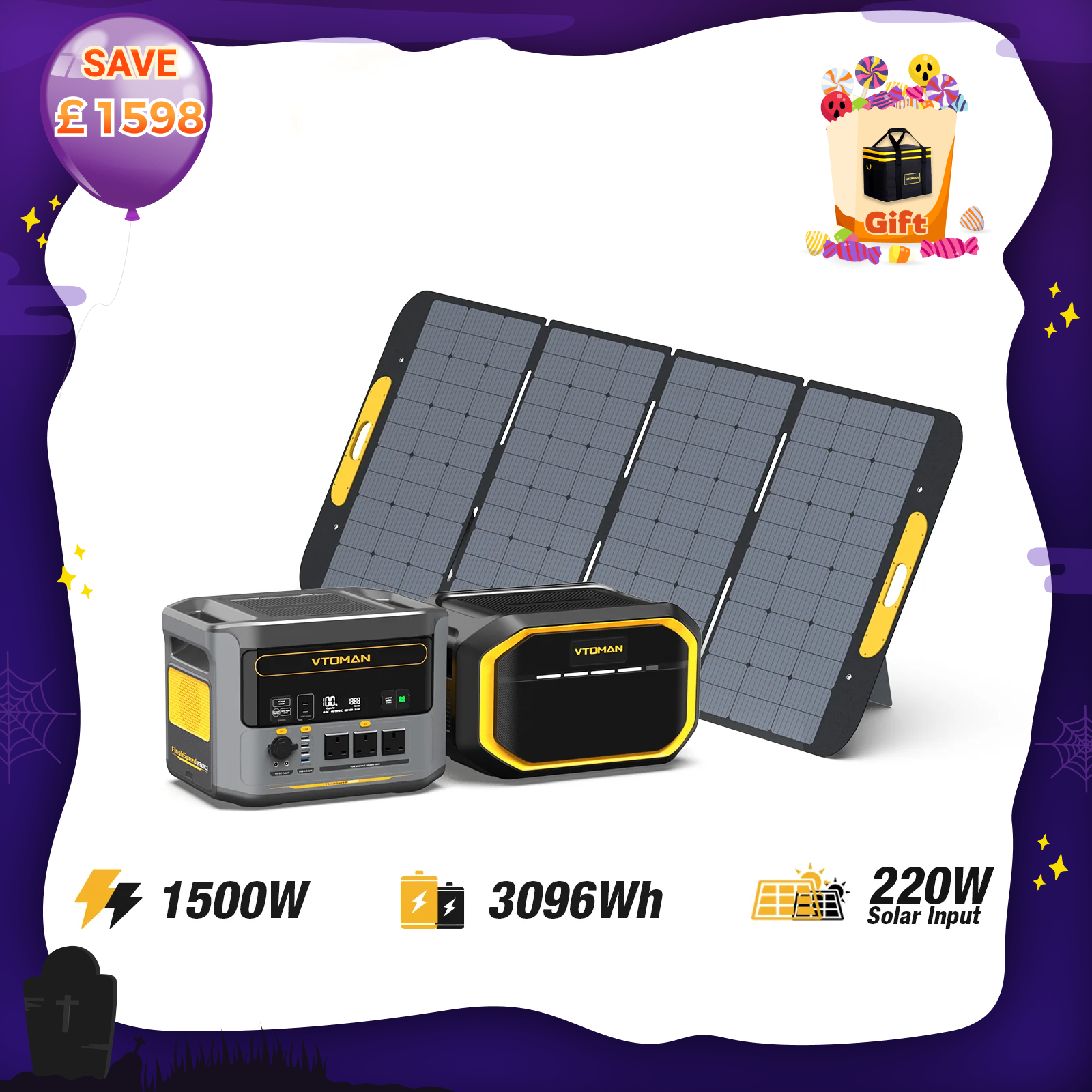 VTOMAN FlashSpeed 1500 Portable Power Station