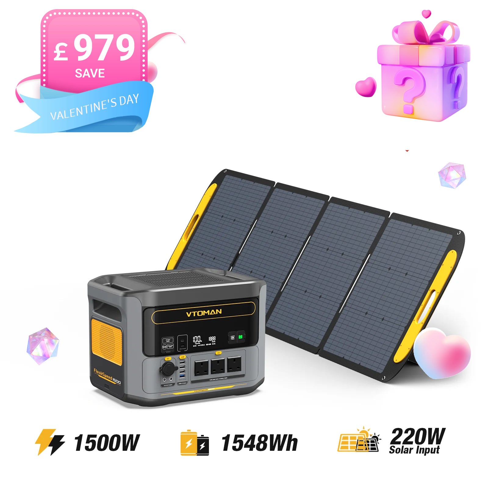 VTOMAN FlashSpeed 1500 Portable Power Station