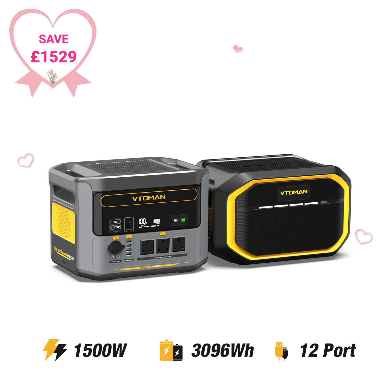 VTOMAN FlashSpeed 1500 Portable Power Station