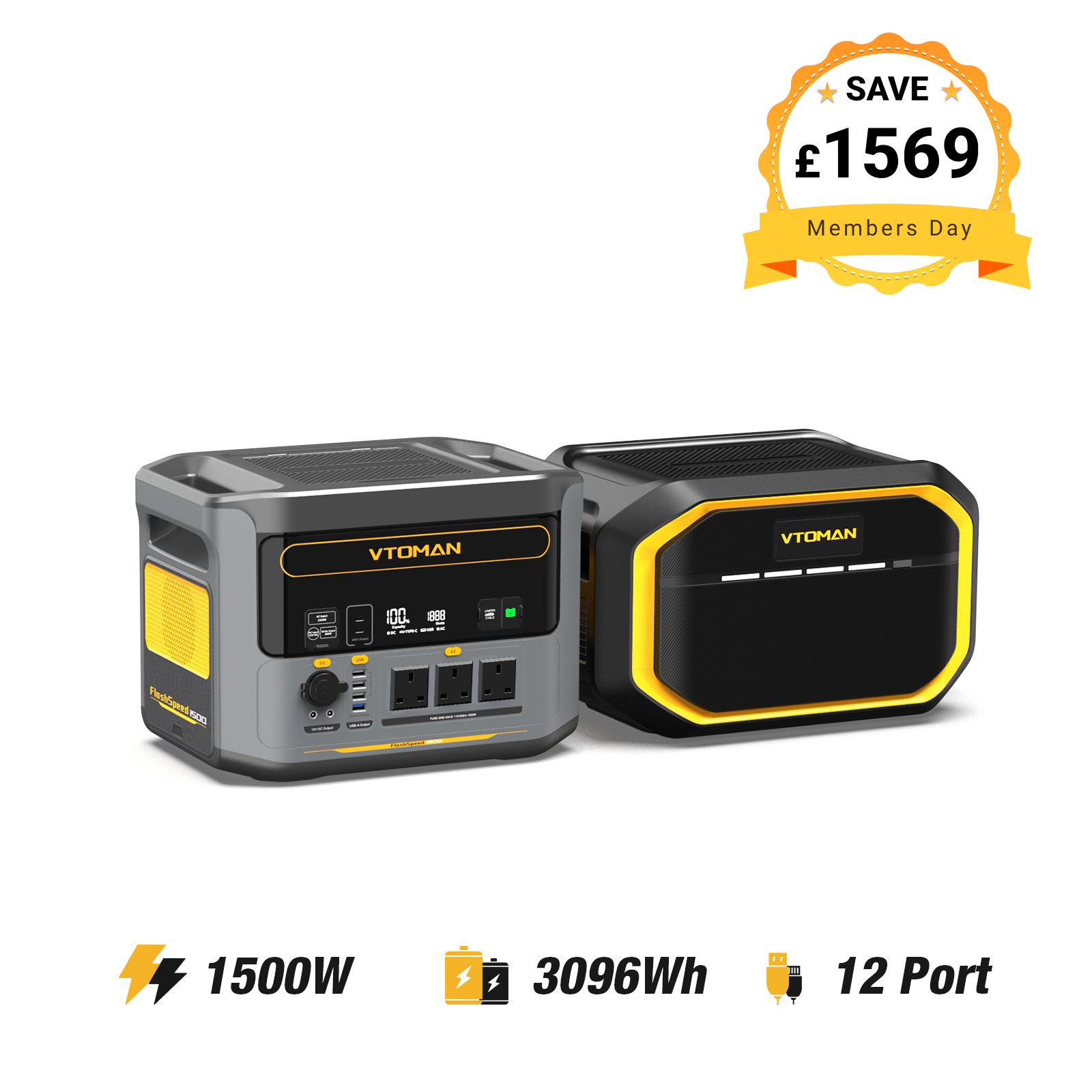 Bundle FlashSpeed 1500 + 1548Wh Extra Battery
