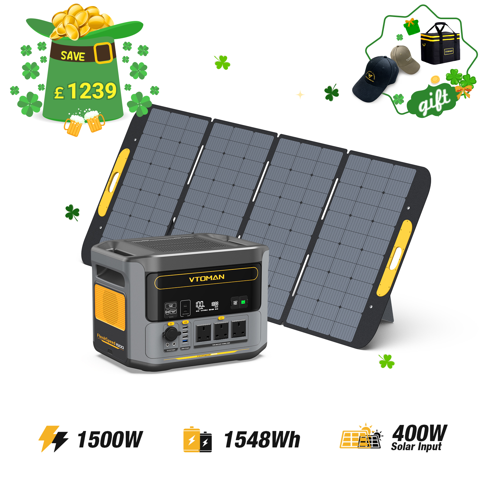 VTOMAN FlashSpeed 1500 Portable Power Station