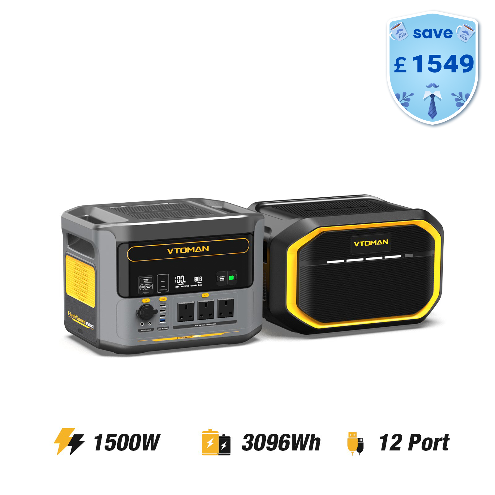 VTOMAN FlashSpeed 1500 Portable Power Station