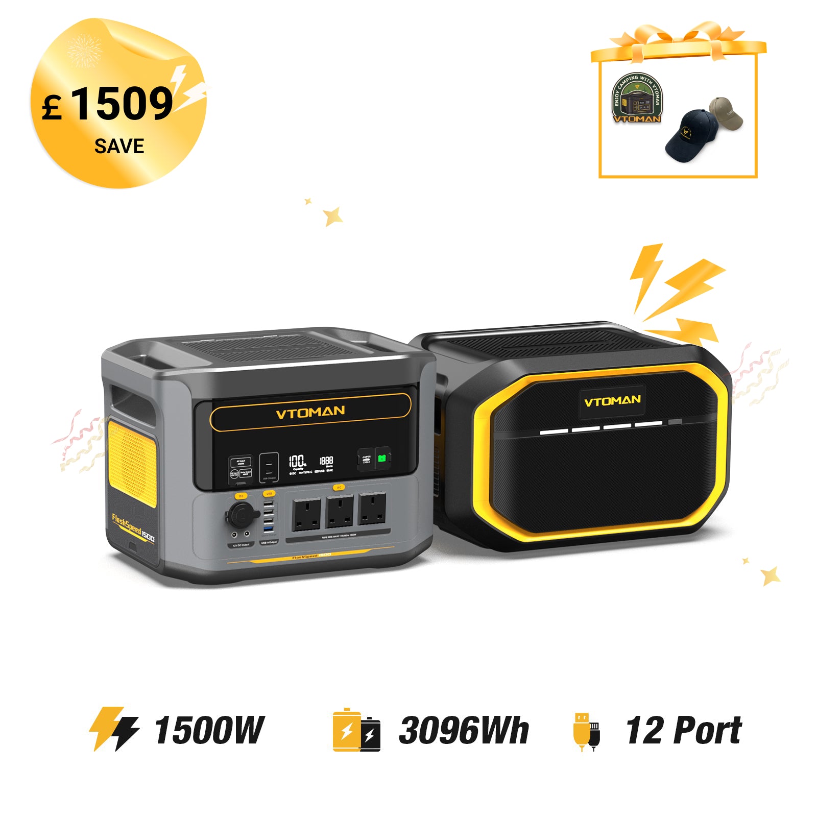 VTOMAN FlashSpeed 1500 Portable Power Station