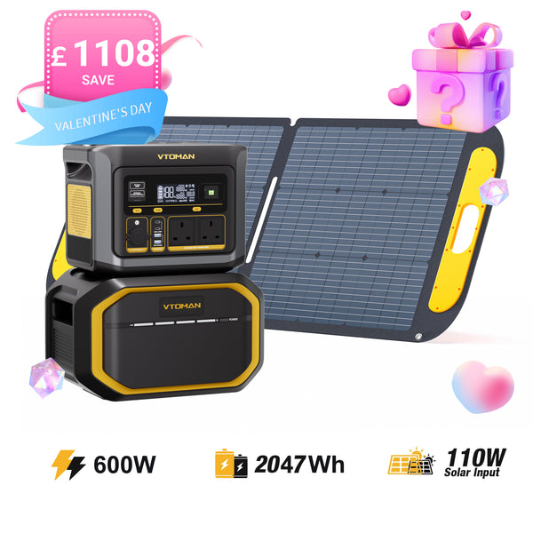 VTOMAN FlashSpeed 600 +Extra Battery+110W Solar Panel