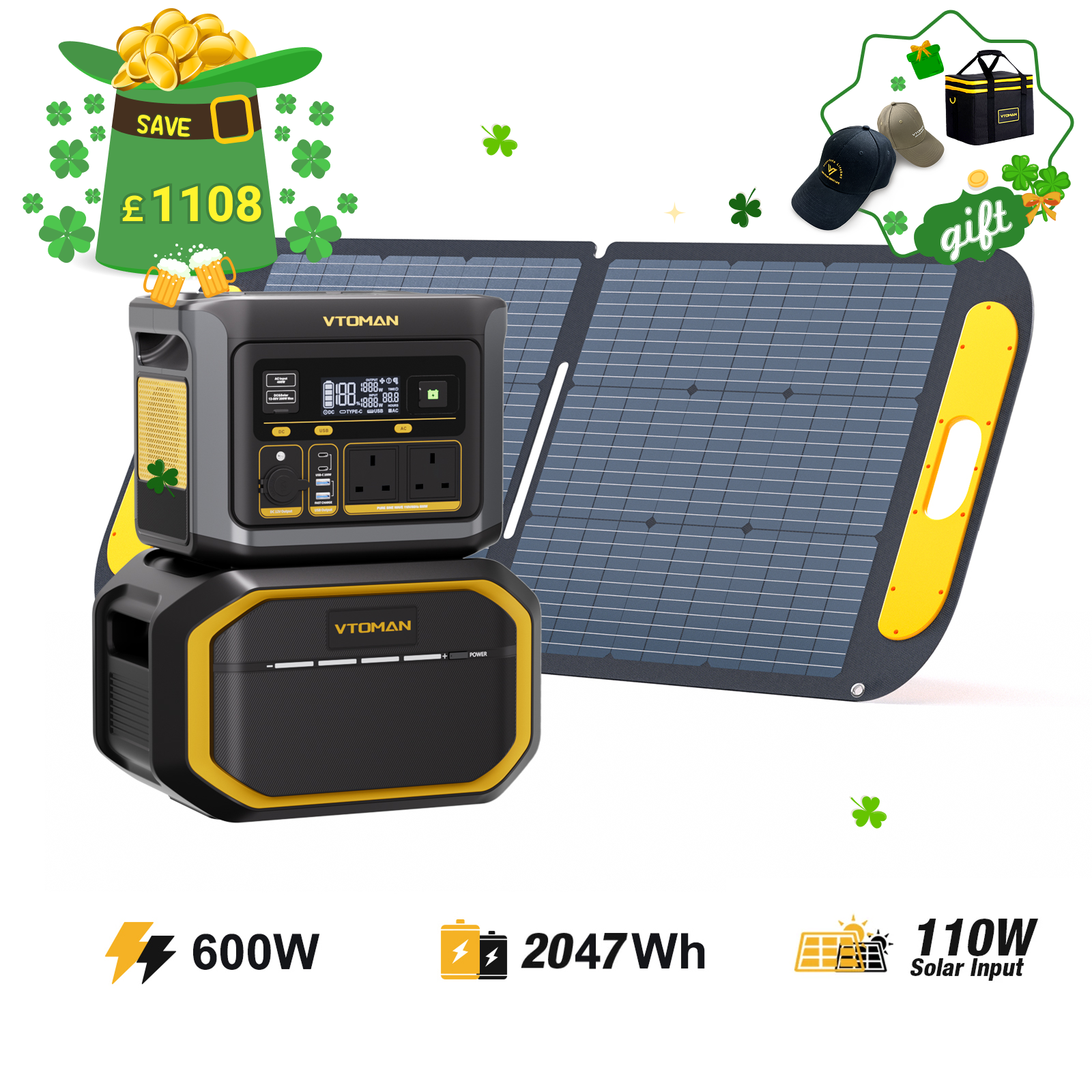 VTOMAN FlashSpeed 600 Portable Power Station