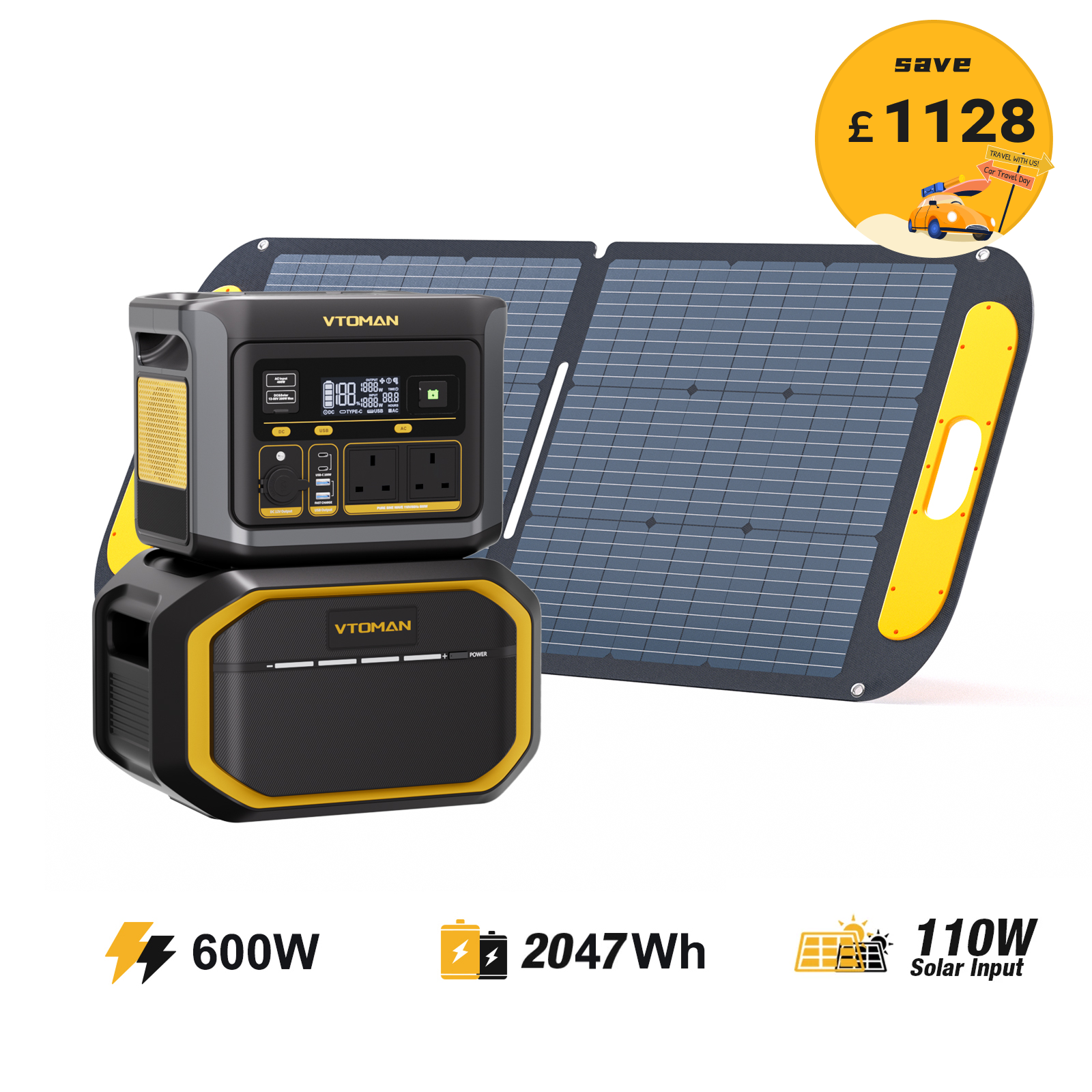 VTOMAN FlashSpeed 600 Portable Power Station