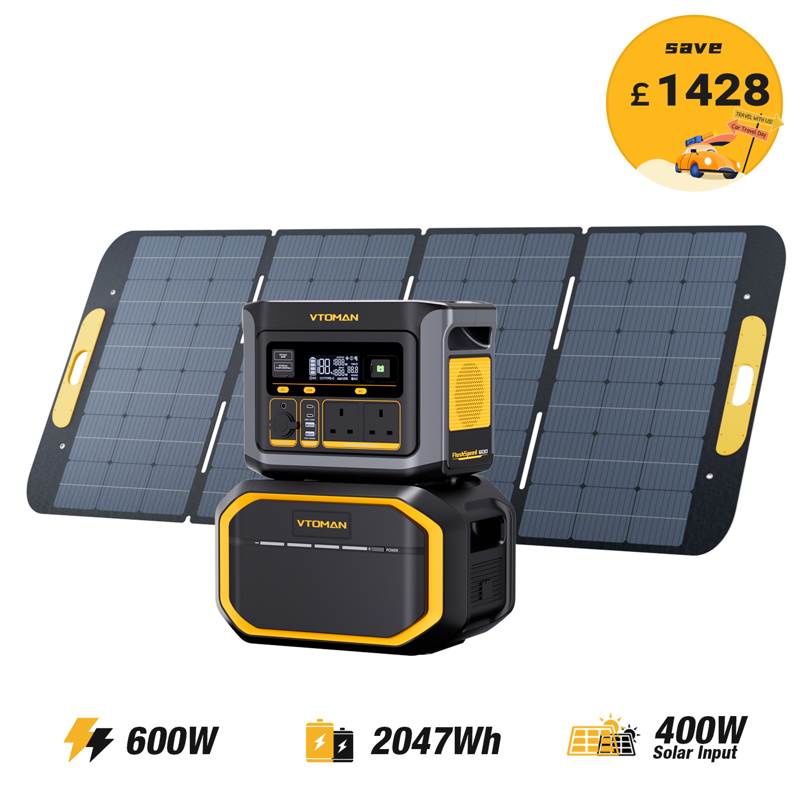 VTOMAN FlashSpeed 600 Portable Power Station
