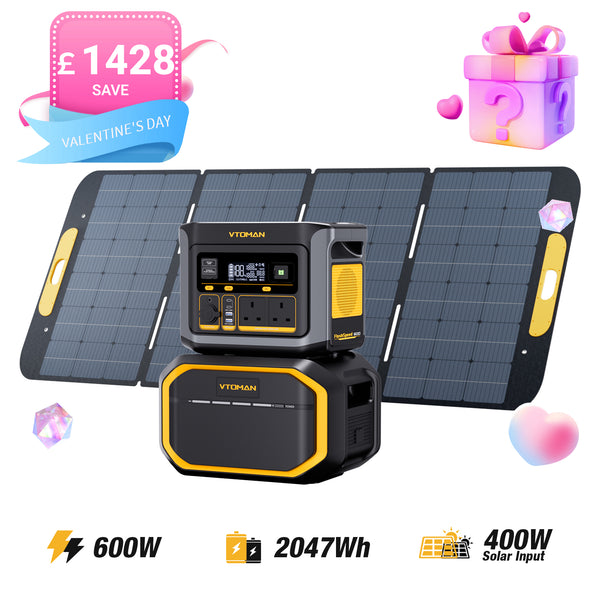 VTOMAN FlashSpeed 600+Extra Battery+400W Solar Panel