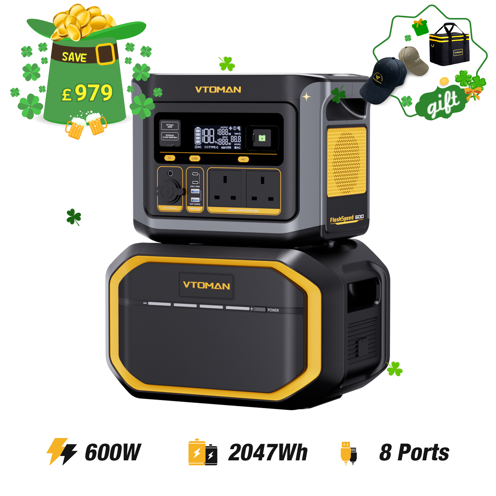 VTOMAN 1548Wh Extra Battery Compatible With FlashSpeed 1500