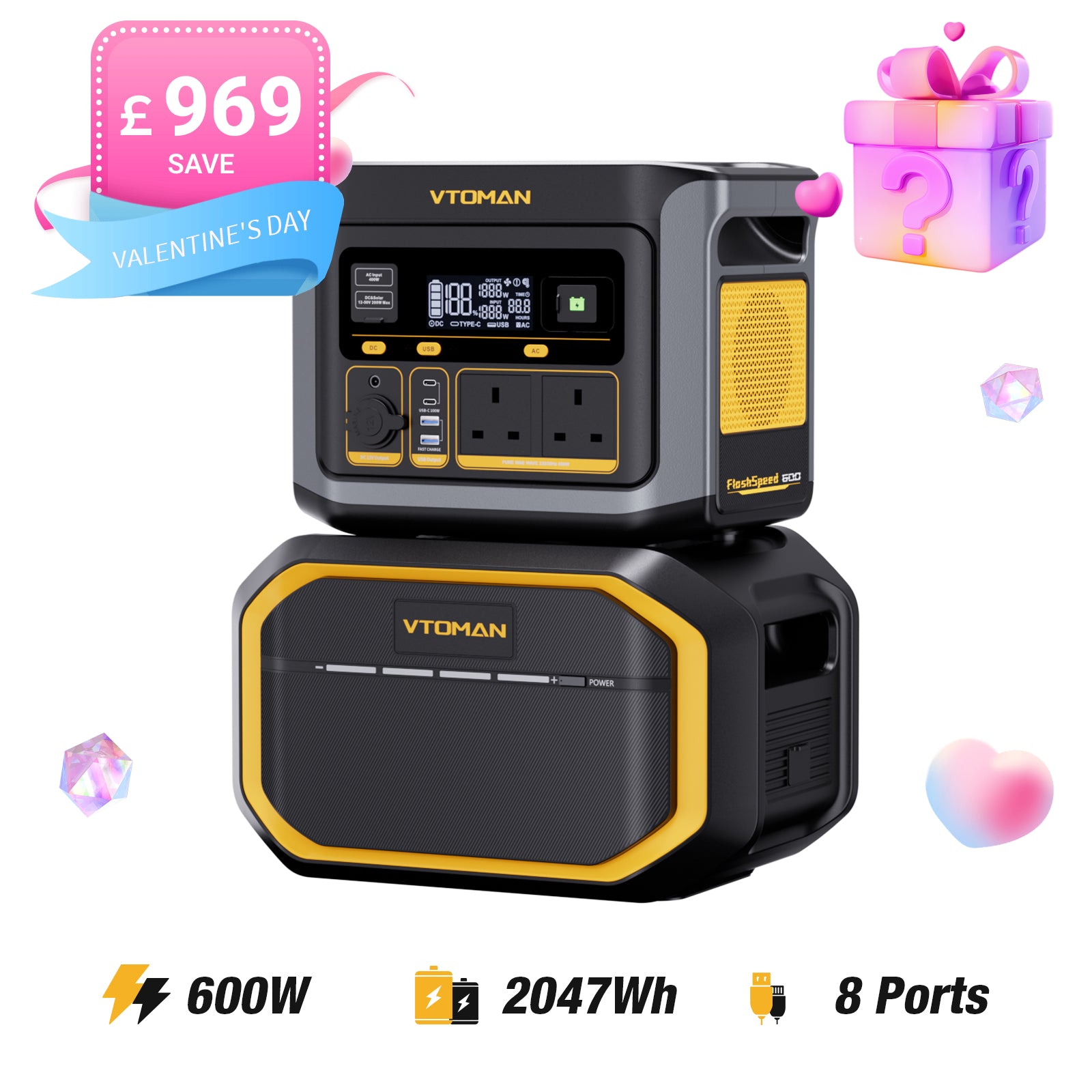 VTOMAN FlashSpeed 600 Portable Power Station