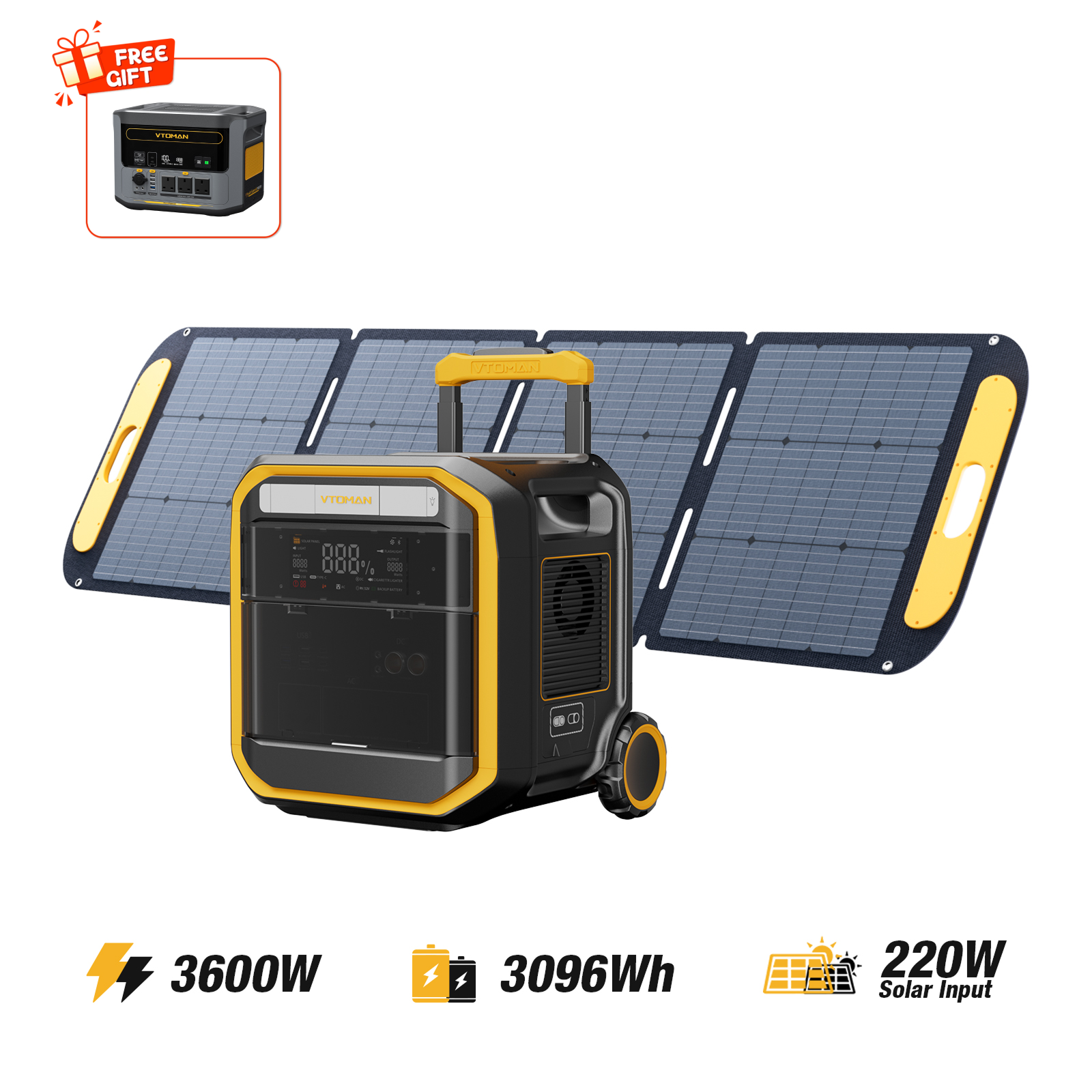 VTOMAN FlashSpeed Pro 3600 Portable Power Station