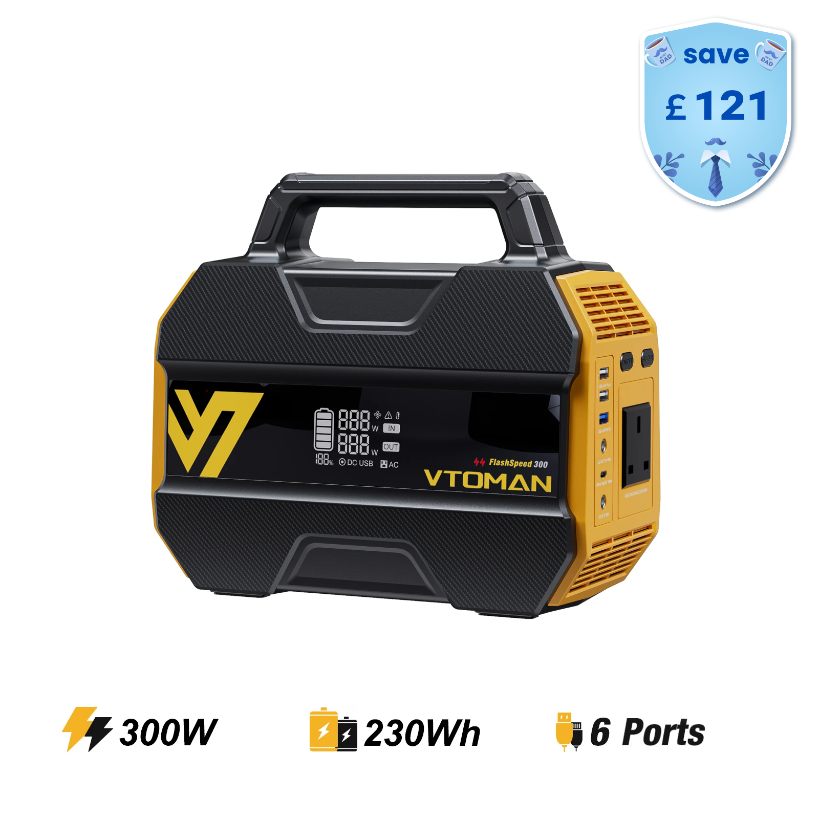 VTOMAN FlashSpeed 300 Portable Power Station