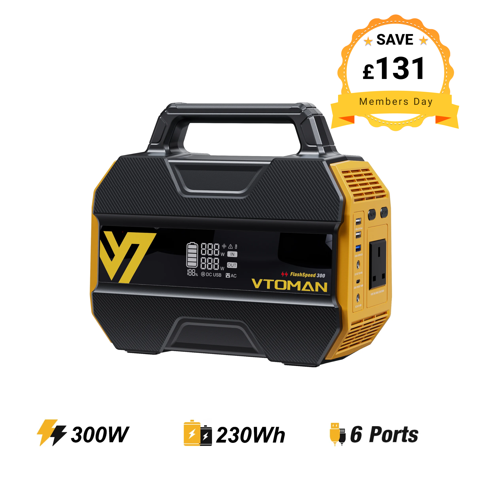 VTOMAN FlashSpeed 300 Portable Power Station