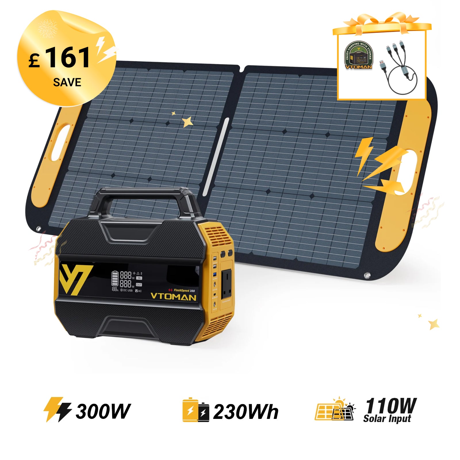 VTOMAN FlashSpeed 300 Portable Power Station