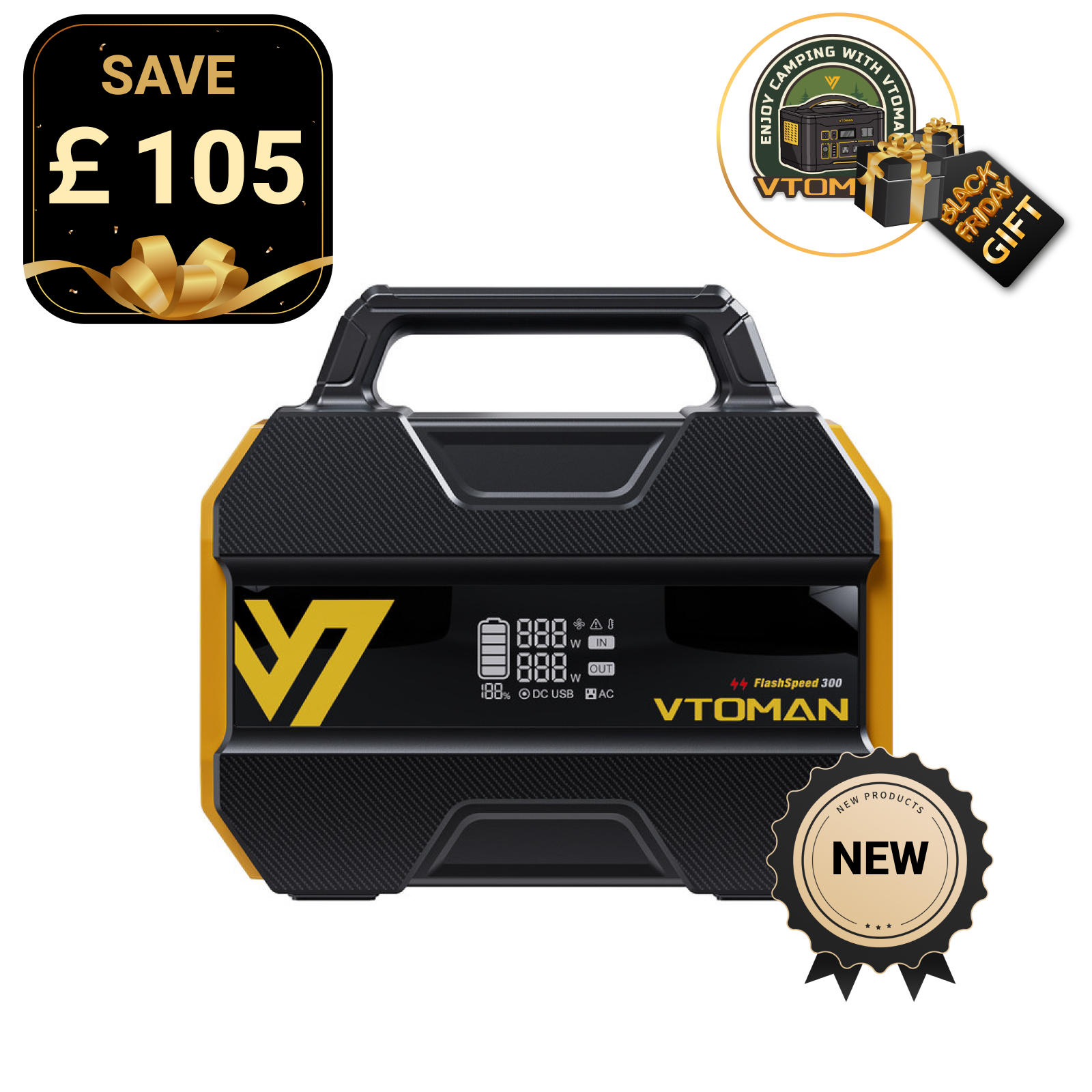 VTOMAN FlashSpeed 300 Portable Power Station